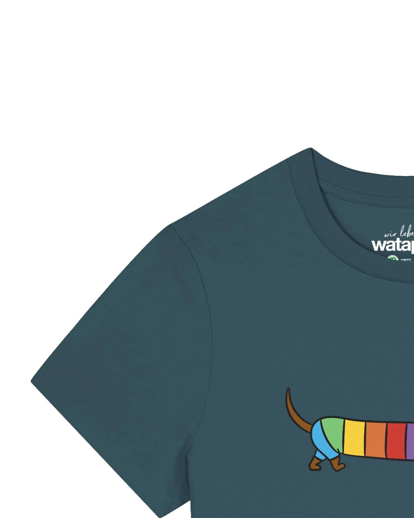 Watapparel T-Shirt Regenbogen Dackel – Ansicht 3