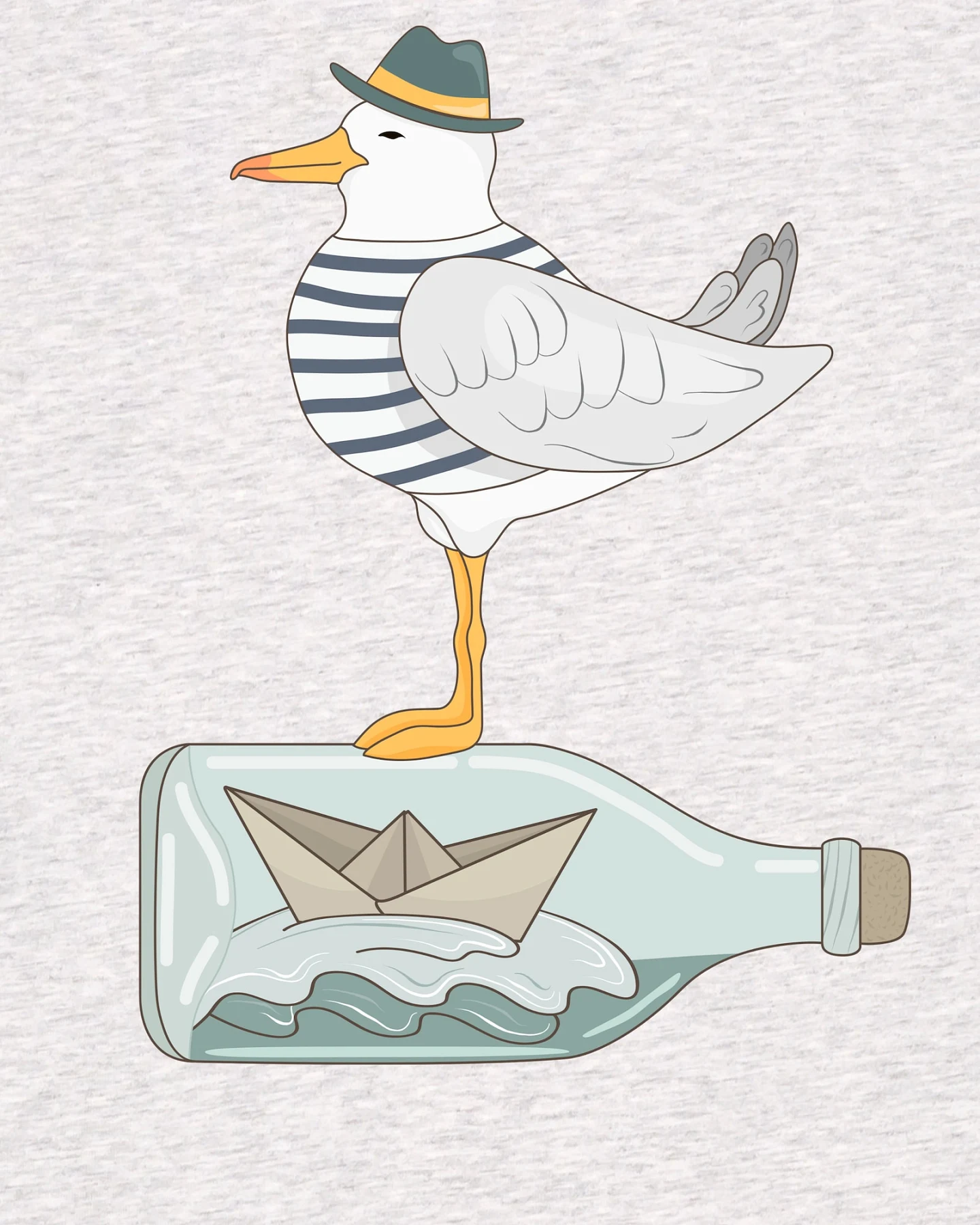 Watapparel T-Shirt Möwe mit Hut – Ansicht 3