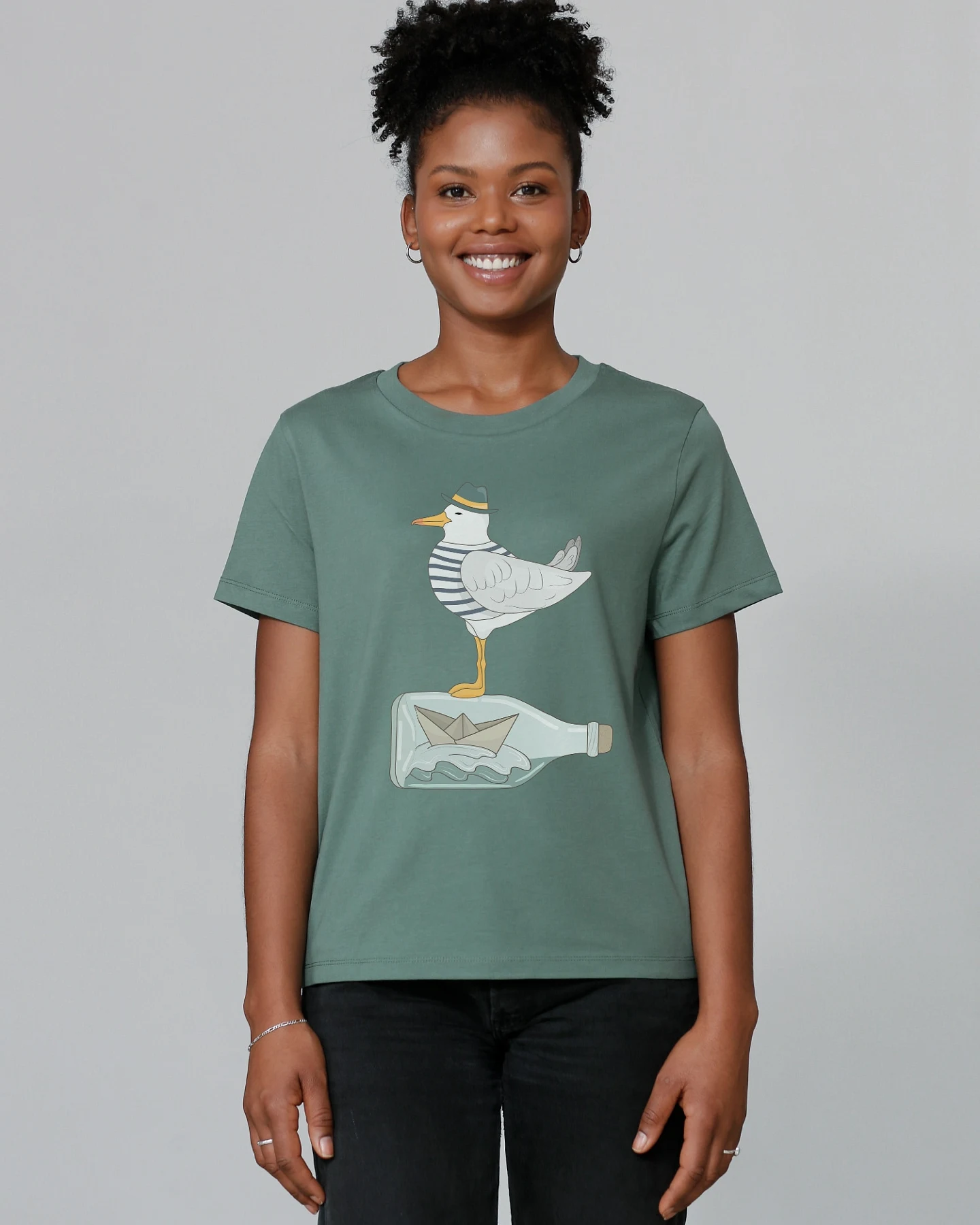 Watapparel T-Shirt Möwe mit Hut – Ansicht 2