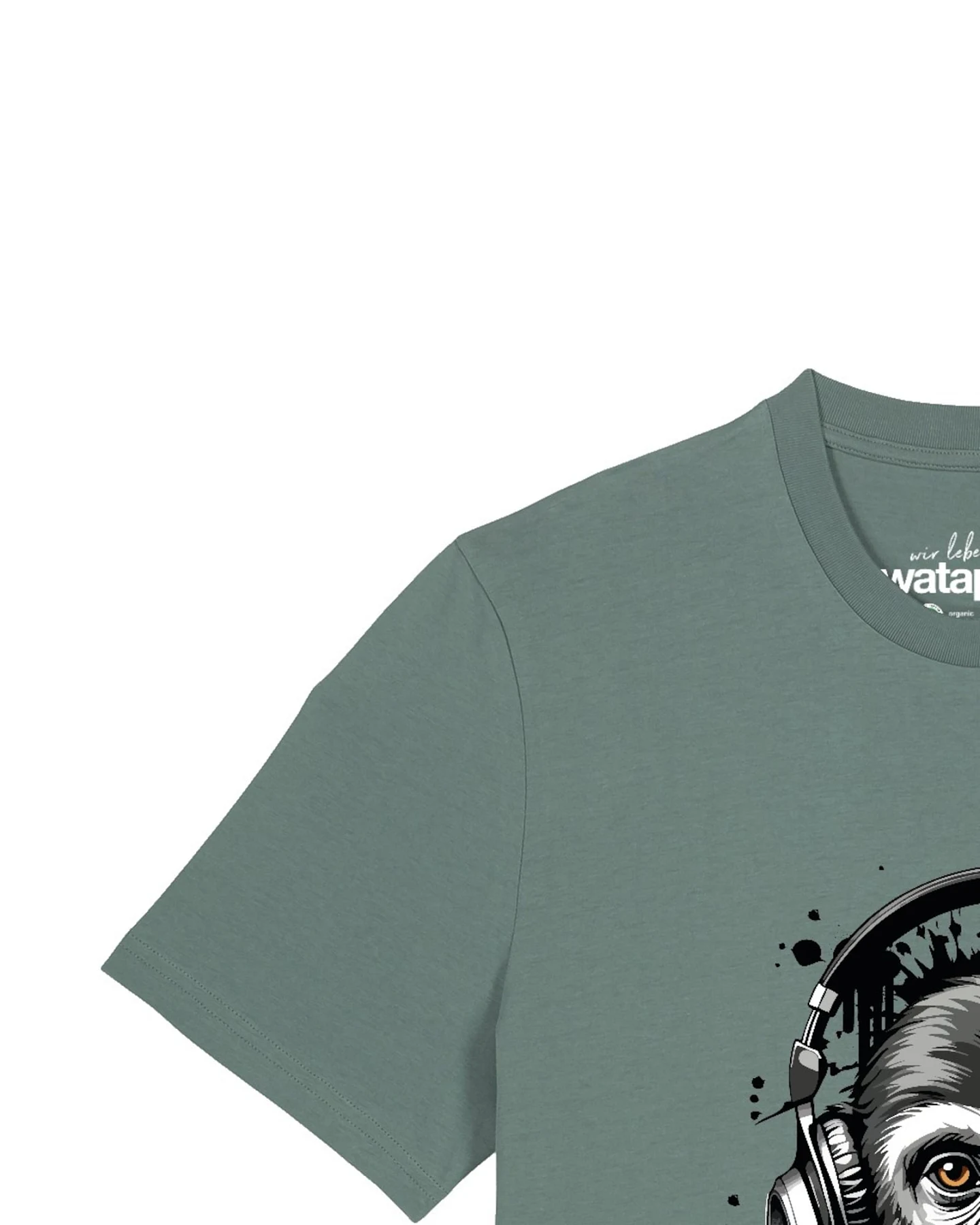 Watapparel T-Shirt Affe hört Musik – Ansicht 3