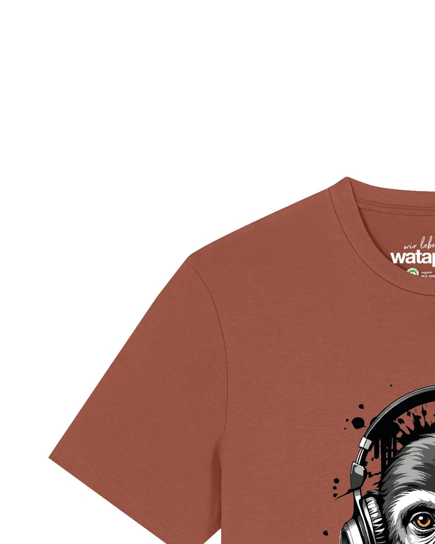 Watapparel T-Shirt Affe hört Musik – Ansicht 3