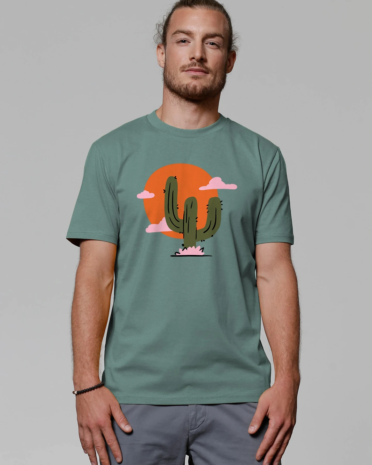 Watapparel T-Shirt Kaktus Im Sonnenuntergang – Ansicht 2