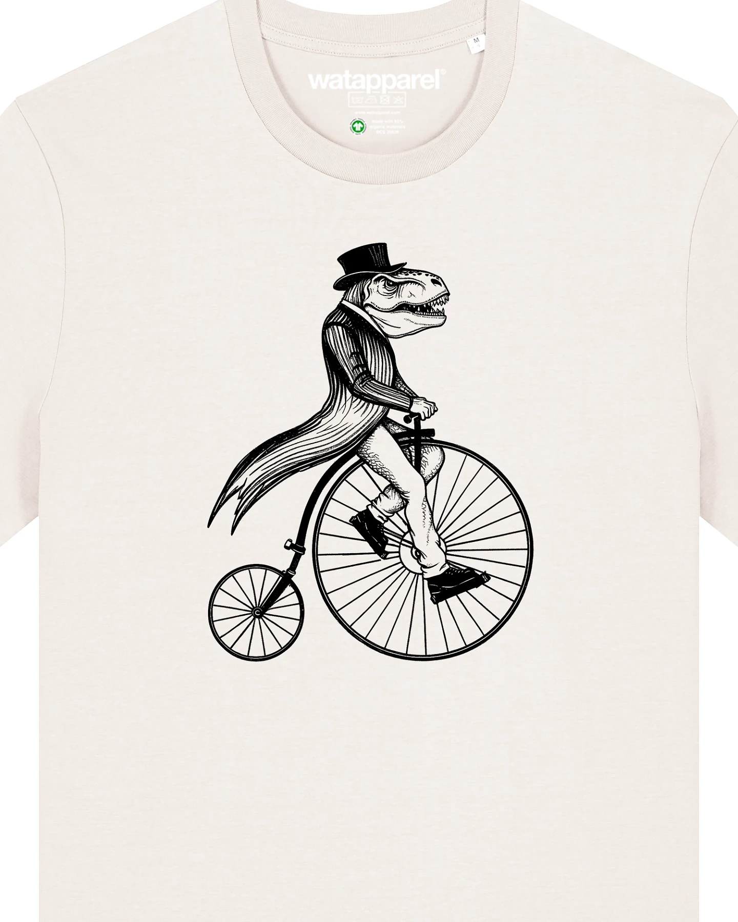 Watapparel T-Shirt T-Rex auf Fahrrad – Ansicht 3