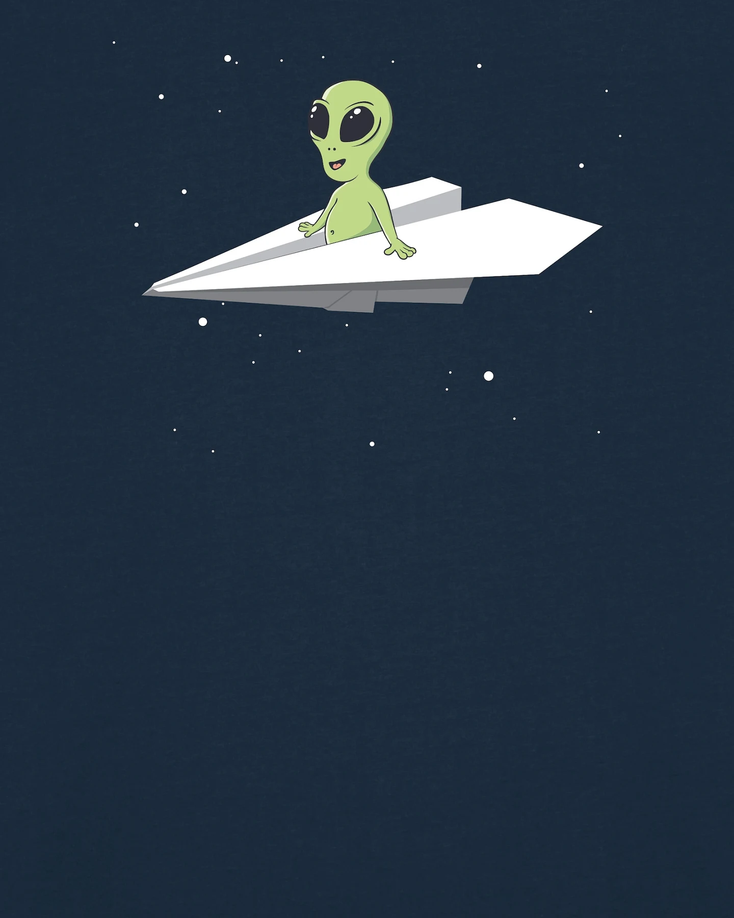 Watapparel T-Shirt Alien on a paper plane – Ansicht 3