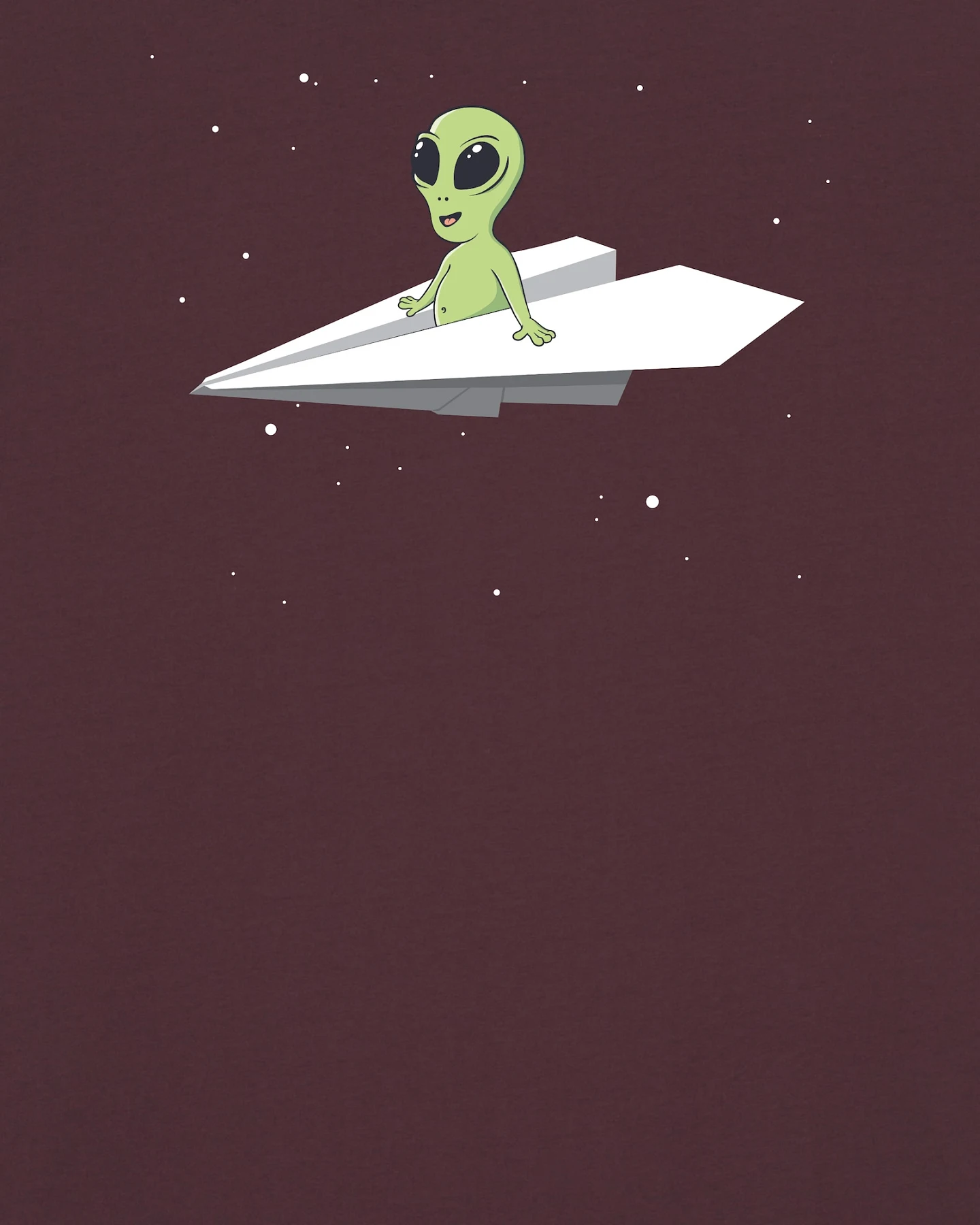 Watapparel T-Shirt Alien on a paper plane – Ansicht 3