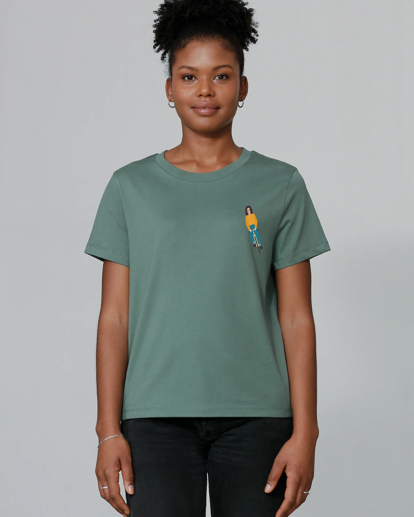 Watapparel T-Shirt Mädchen Auf Fahrrad – Ansicht 2
