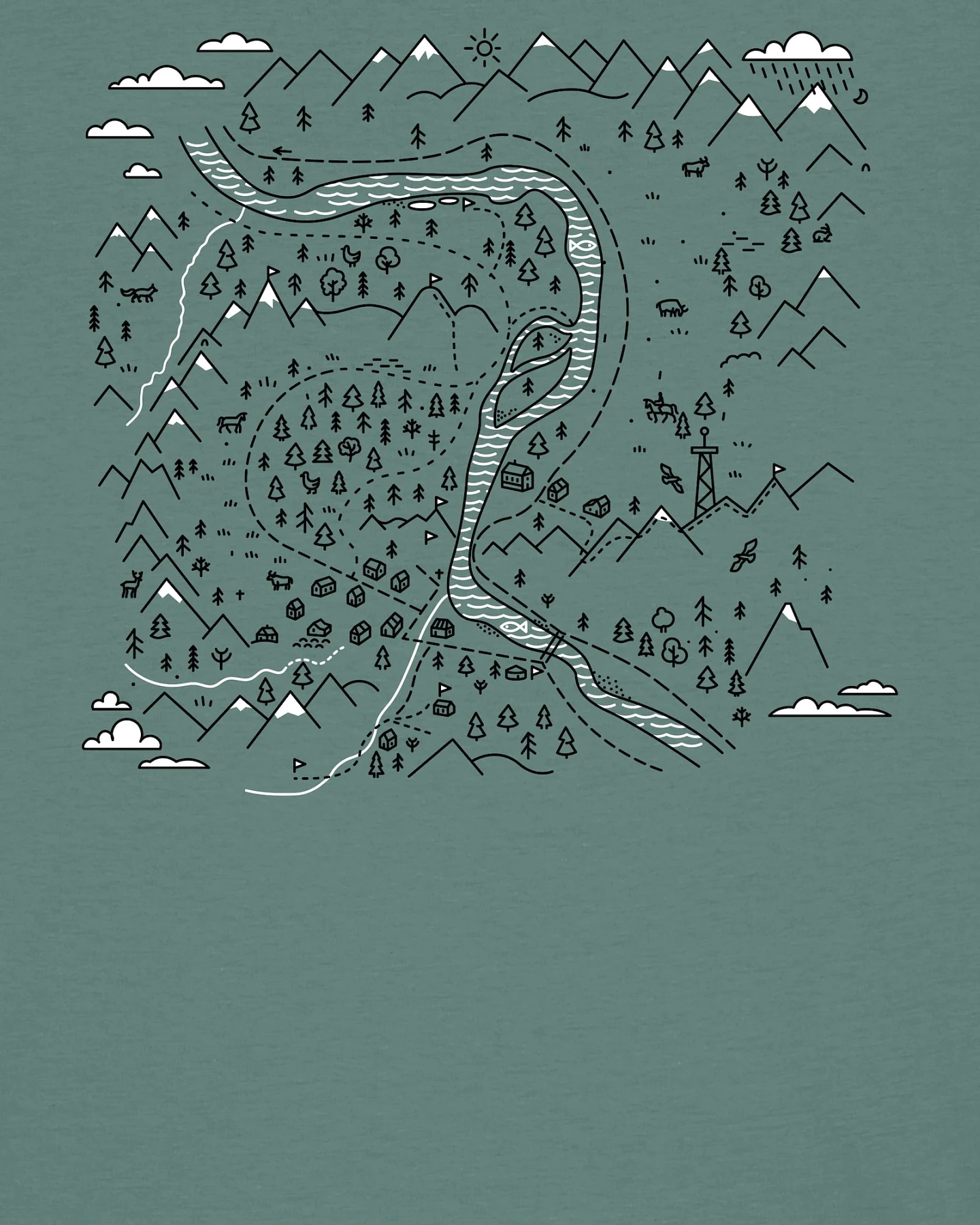 Watapparel Shirt Landschaft – Ansicht 3