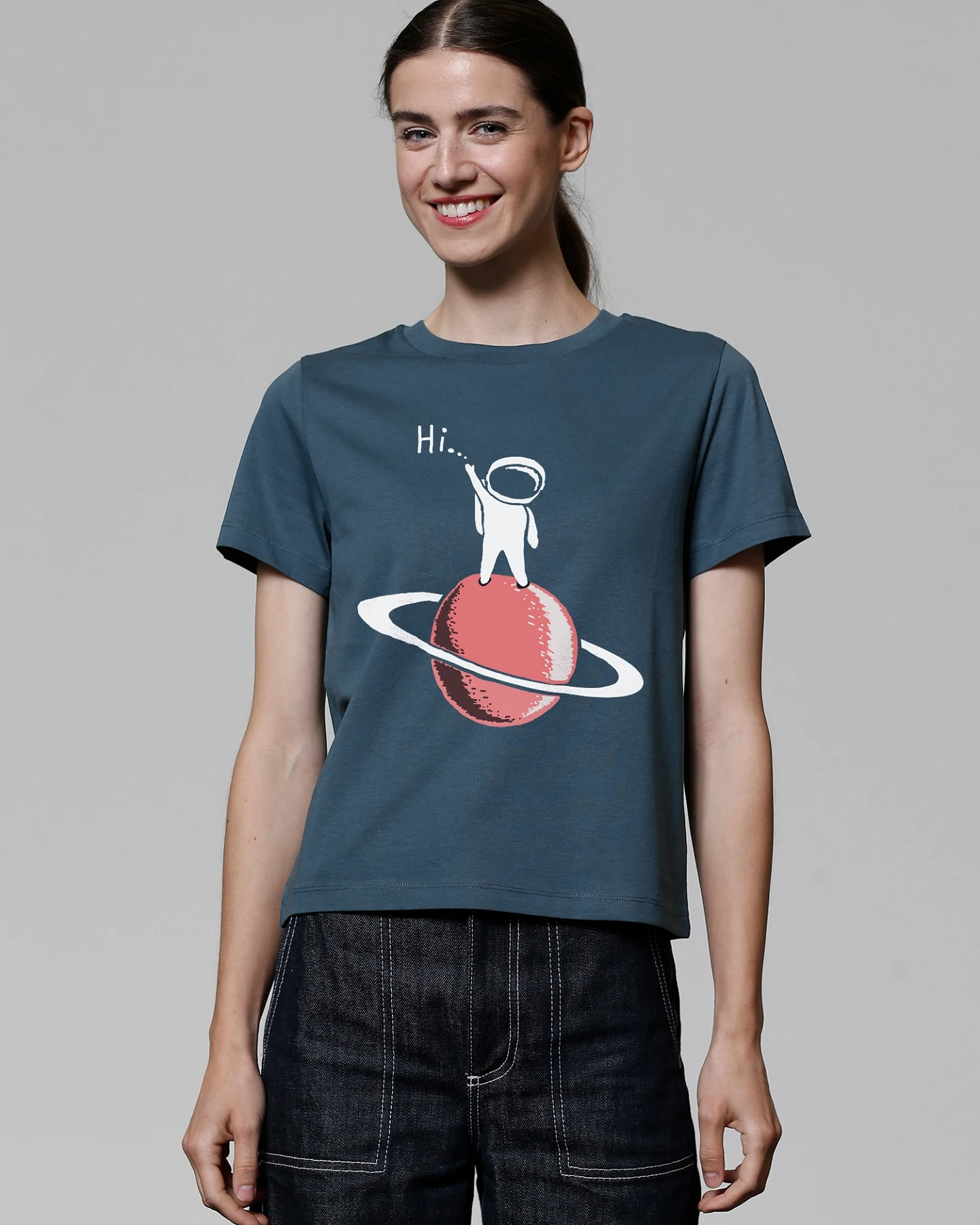 Watapparel Shirt Astronaut says Hi – Ansicht 2