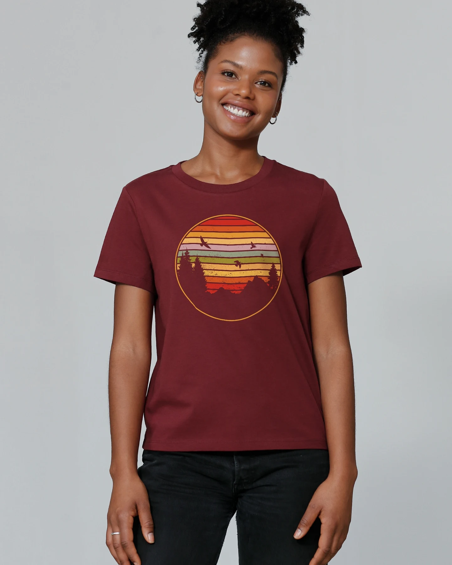 Watapparel Shirt Sunset Berge & Tannen – Ansicht 2