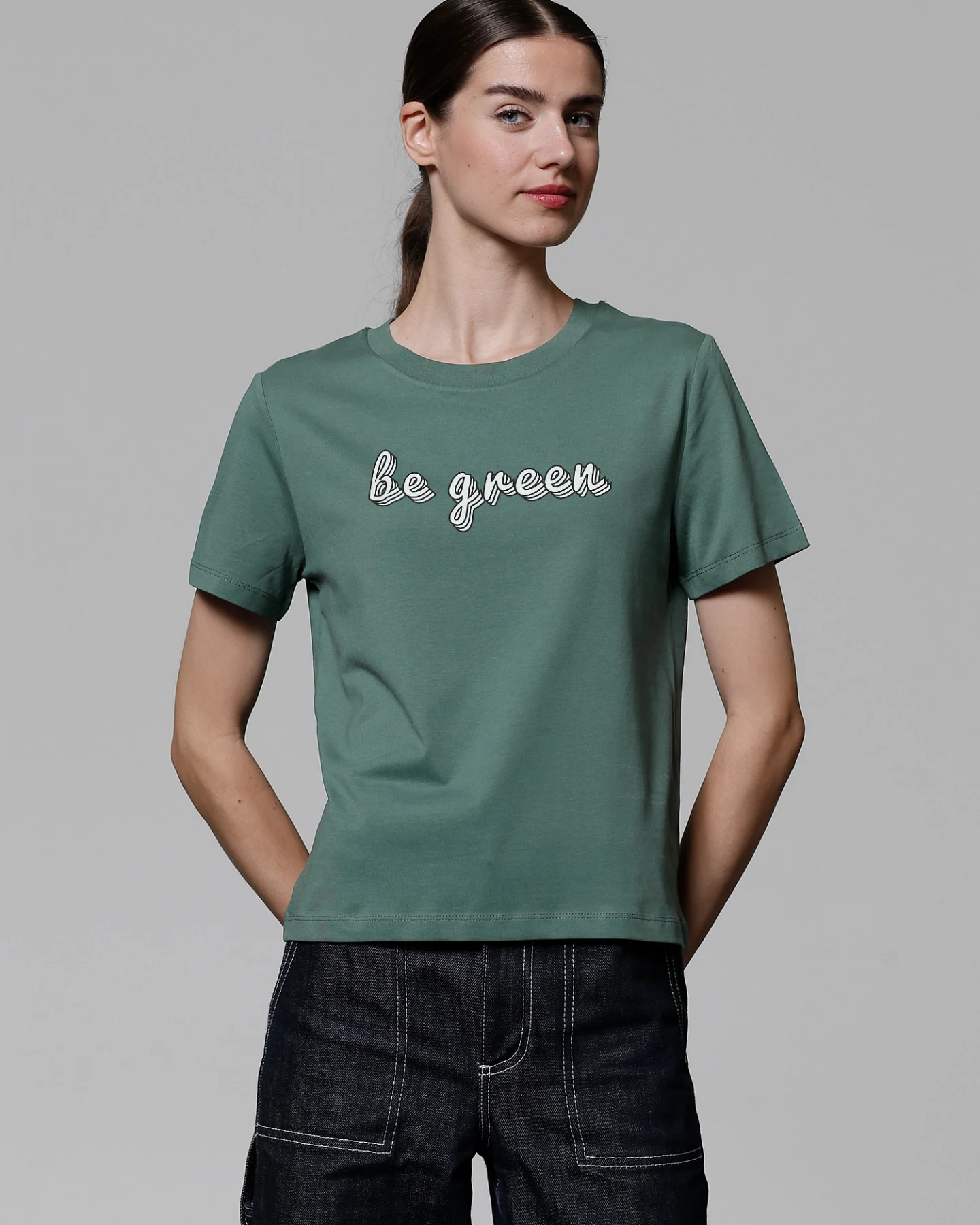 Watapparel T-Shirt Be green – Ansicht 2
