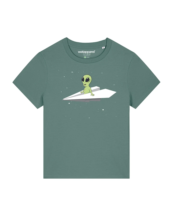 Watapparel T-Shirt Alien on a paper plane