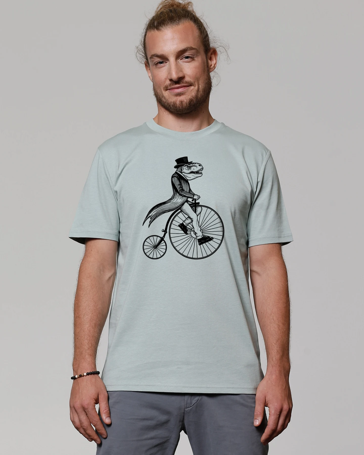 Watapparel T-Shirt T-Rex Auf Fahrrad – Ansicht 2