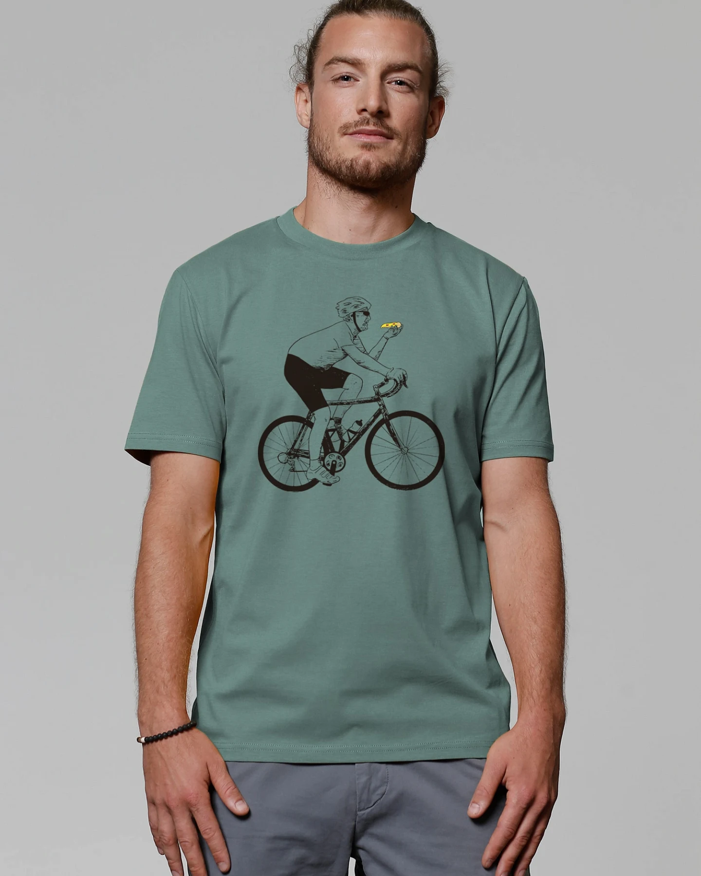 Watapparel T-Shirt Fahrrad und Pizza – Ansicht 2
