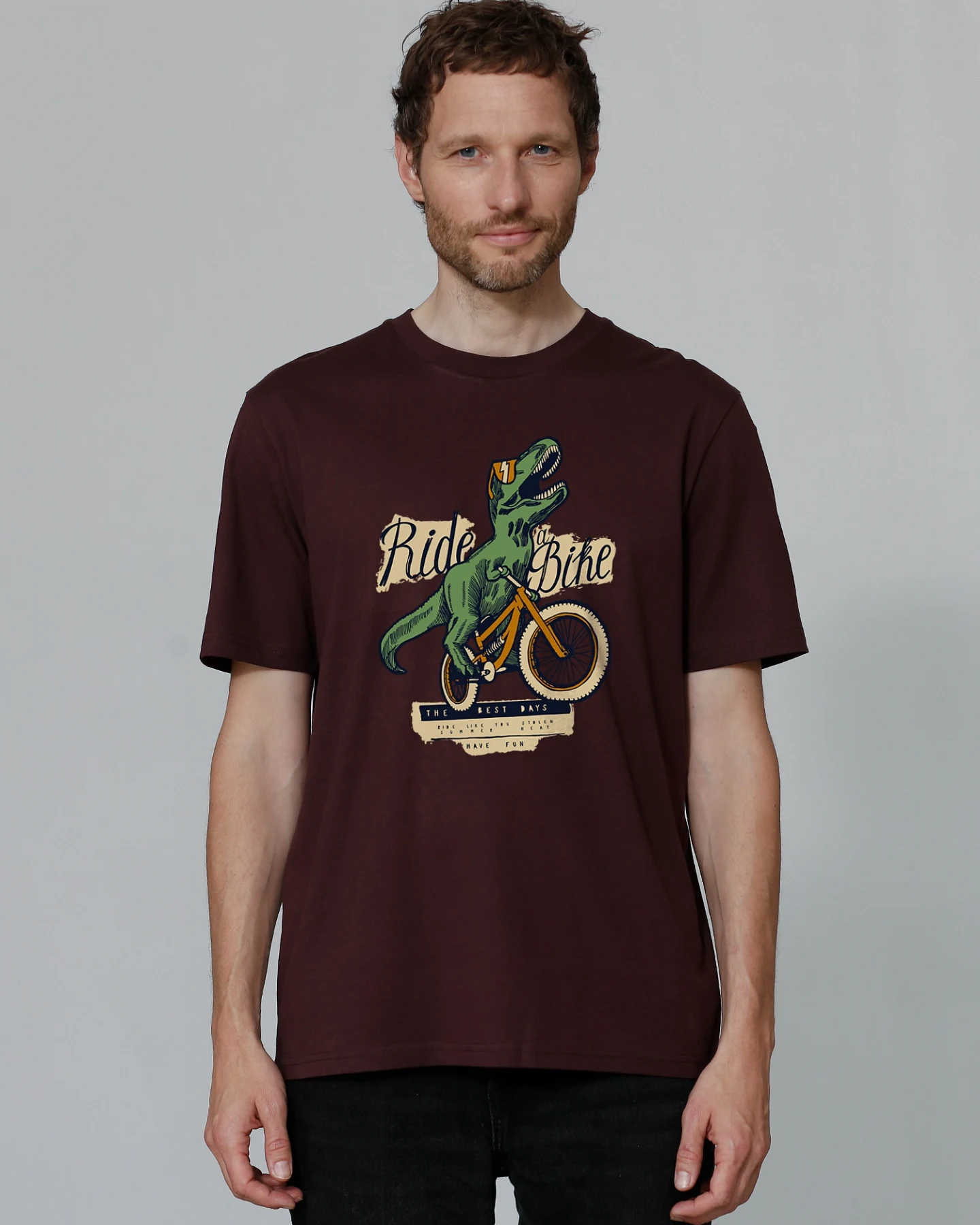 Watapparel T-Shirt T-Rex Fahrrad – Ansicht 2
