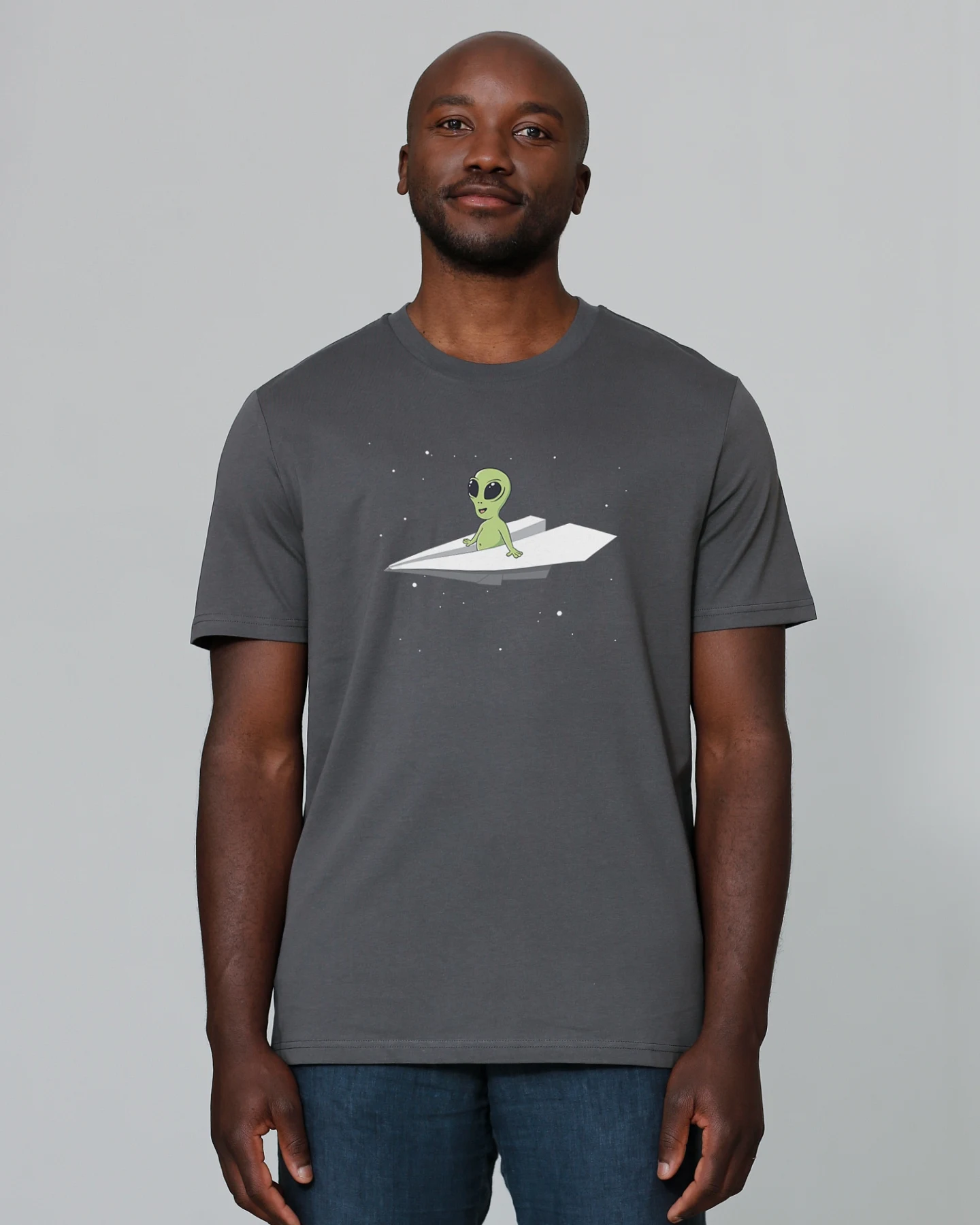 Watapparel Shirt Alien on a paper plane – Ansicht 2