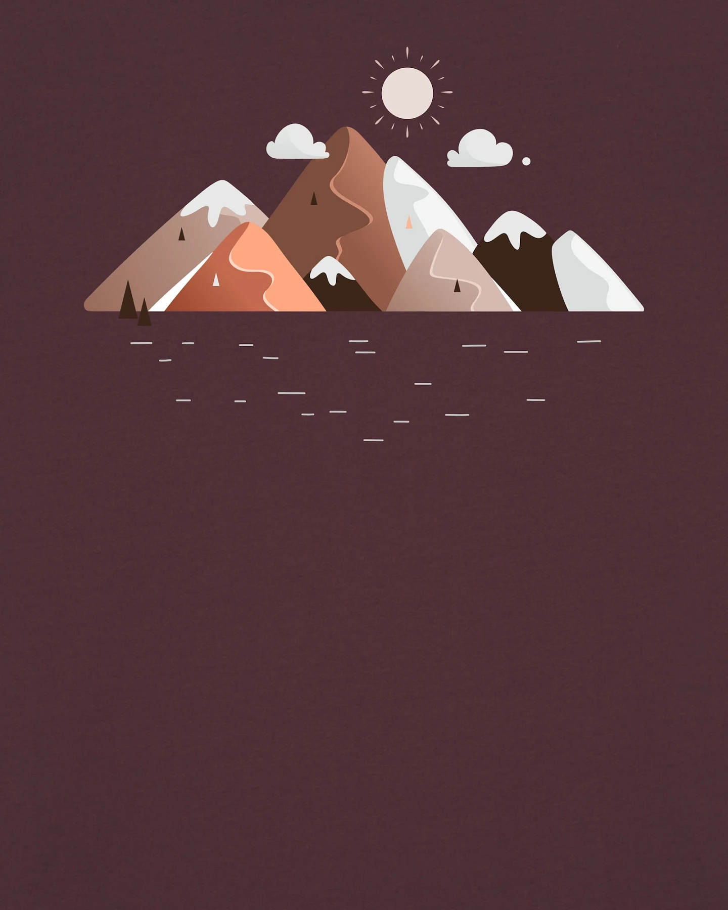 Watapparel T-Shirt Mountains & Moon – Ansicht 3