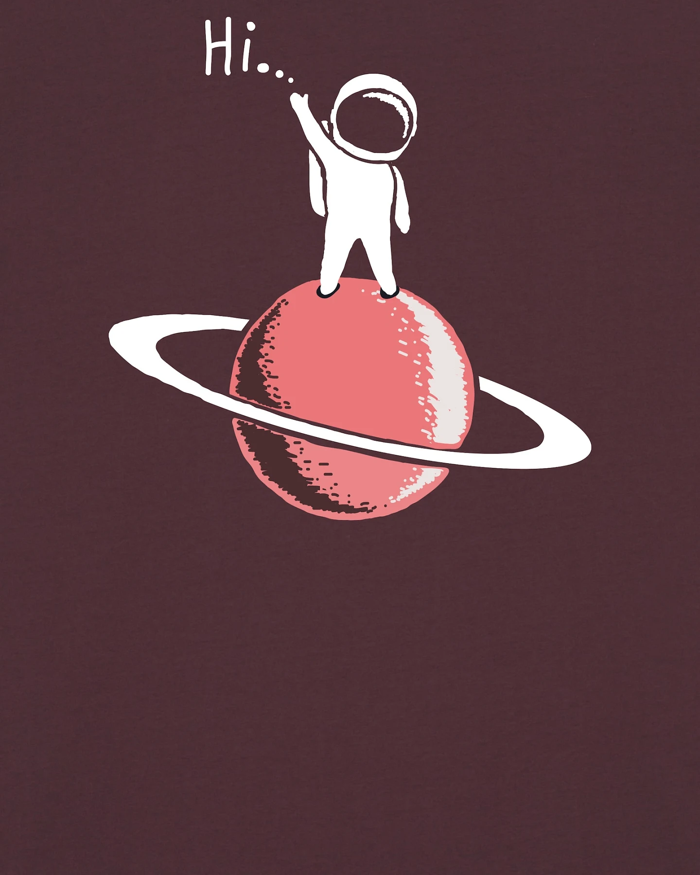 Watapparel Shirt Astronaut says Hi – Ansicht 3