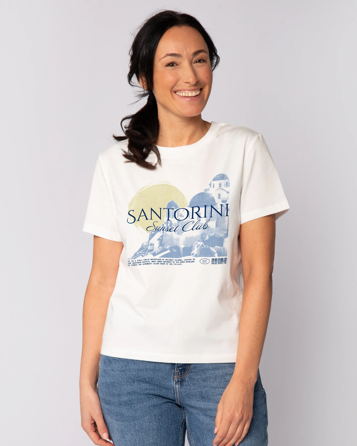 Watapparel T-Shirt Santorini Sunset Club – Ansicht 2
