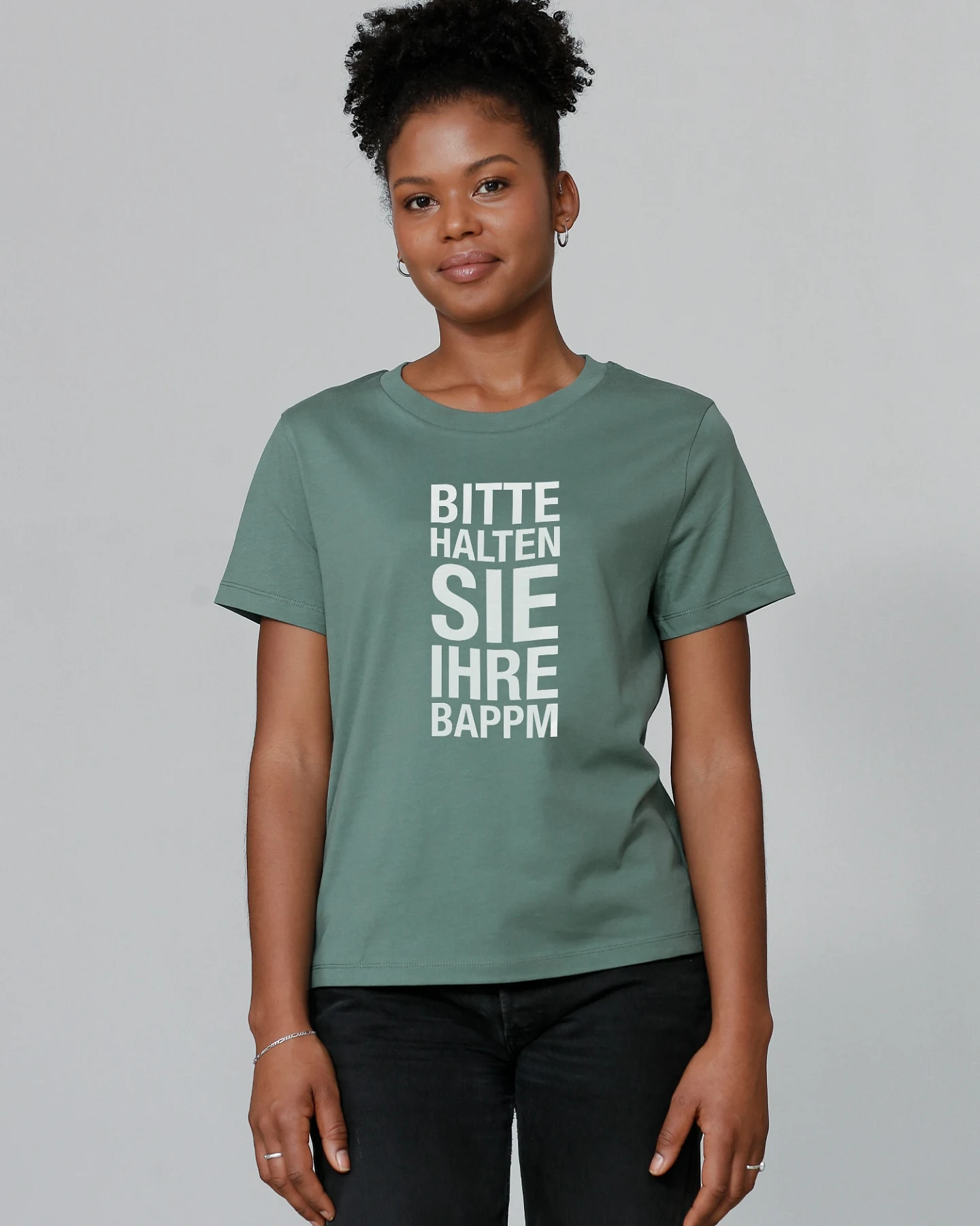 Watapparel T-Shirt Bitte Halten Sie Ihre Bappm – Ansicht 2