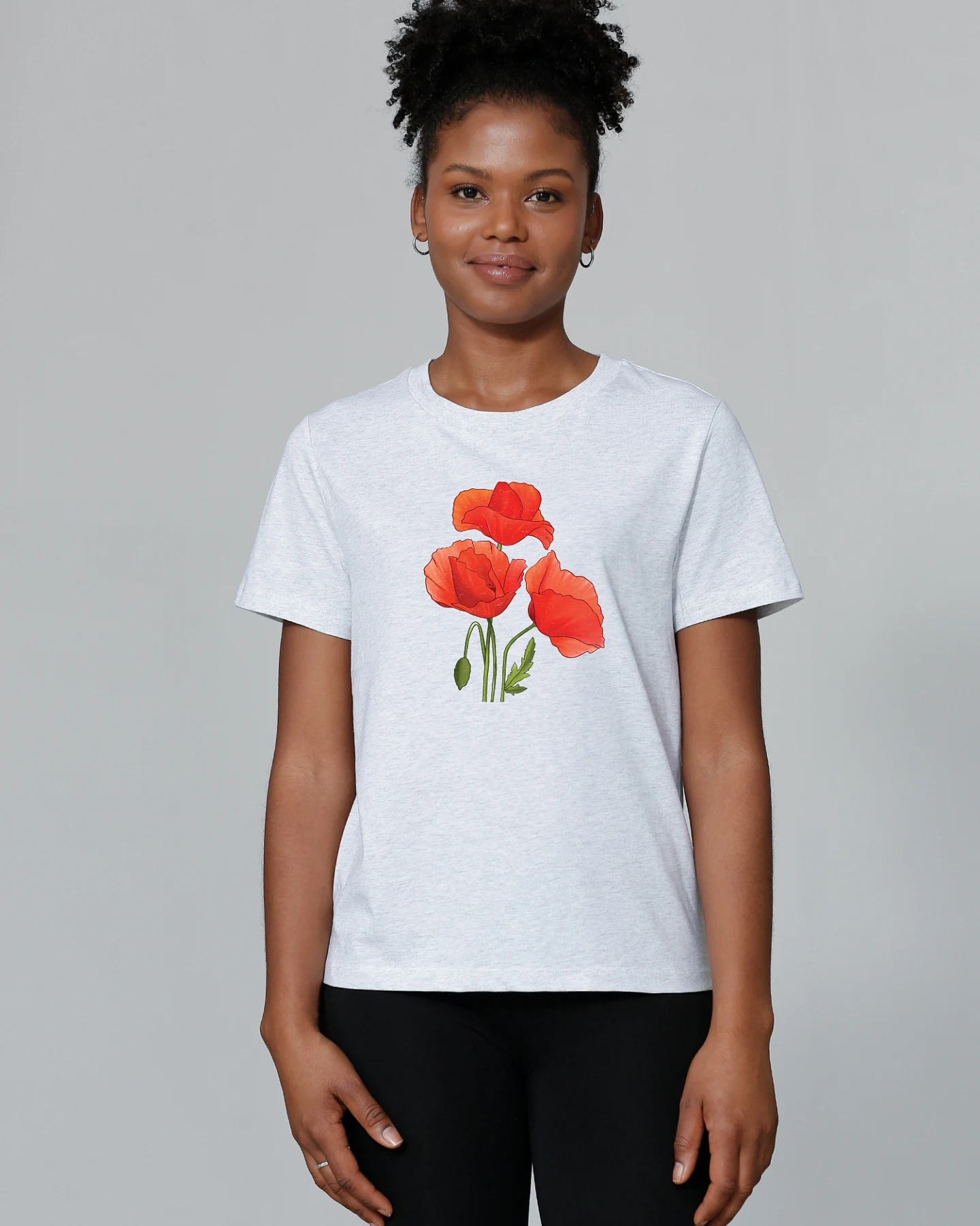 Watapparel T-Shirt Poppy Flowers – Ansicht 2