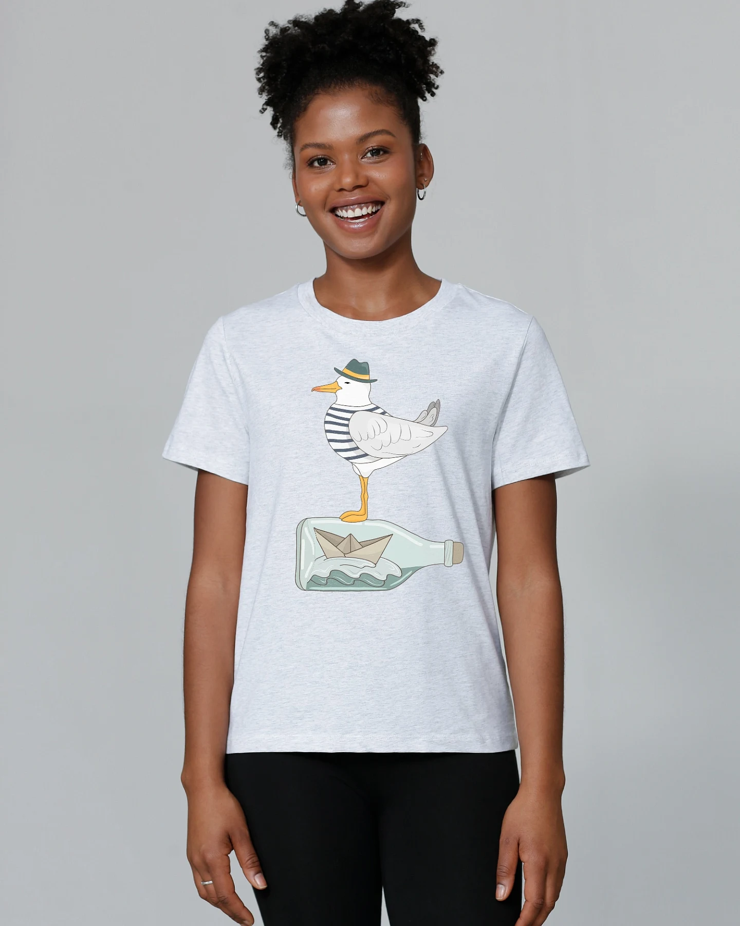 Watapparel T-Shirt Möwe mit Hut – Ansicht 2