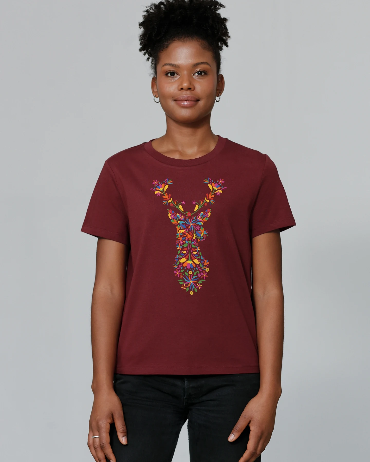 Watapparel T-Shirt Floral Deer – Ansicht 2