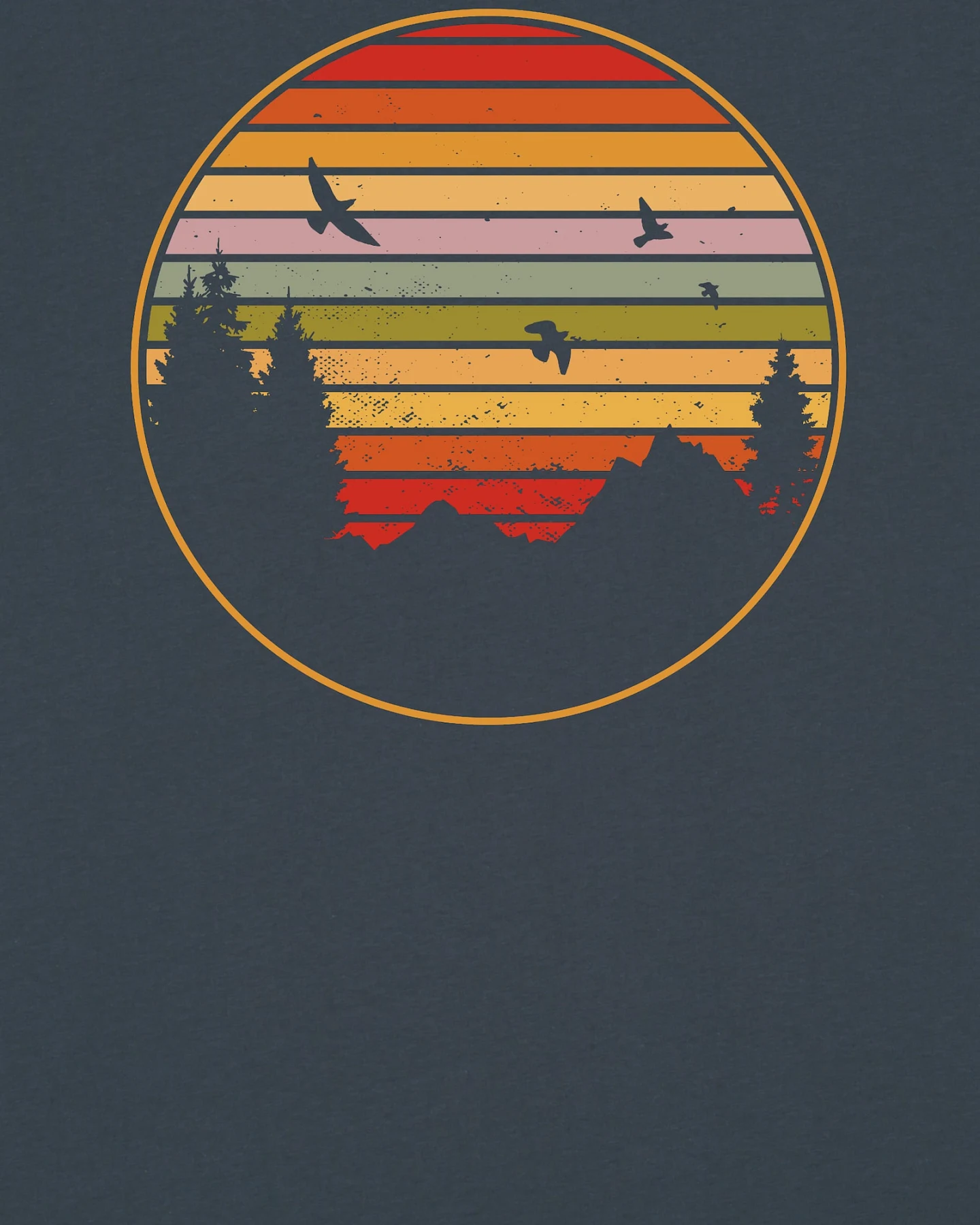Watapparel T-Shirt Sunset Berge & Tannen – Ansicht 3
