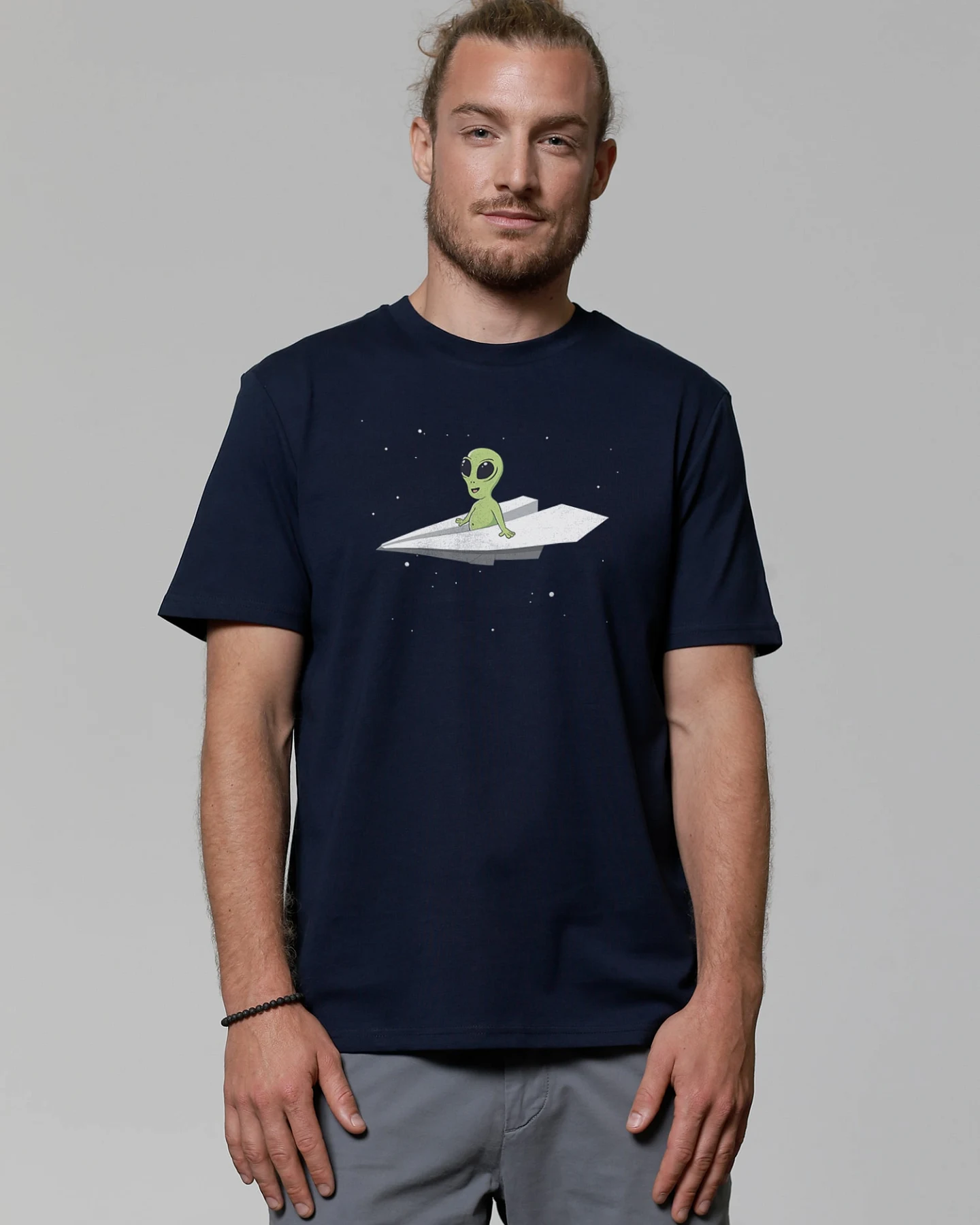 Watapparel T-Shirt Alien on a paper plane – Ansicht 2