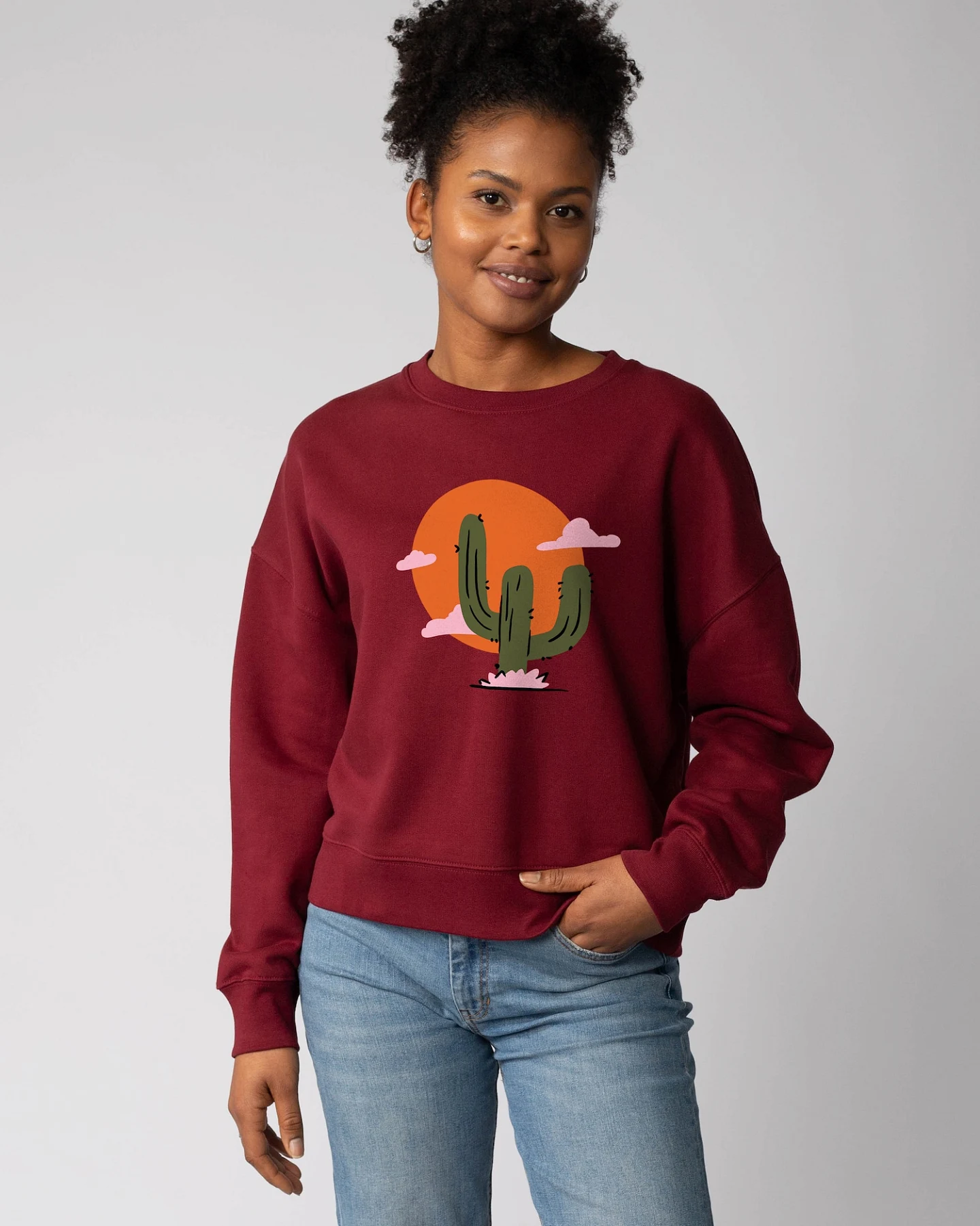 Watapparel Sweatshirt Kaktus im Sonnenuntergang – Ansicht 2