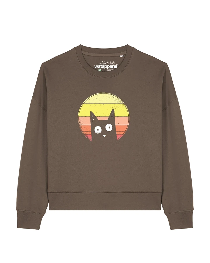 Watapparel Sweatshirt Sunset Cat