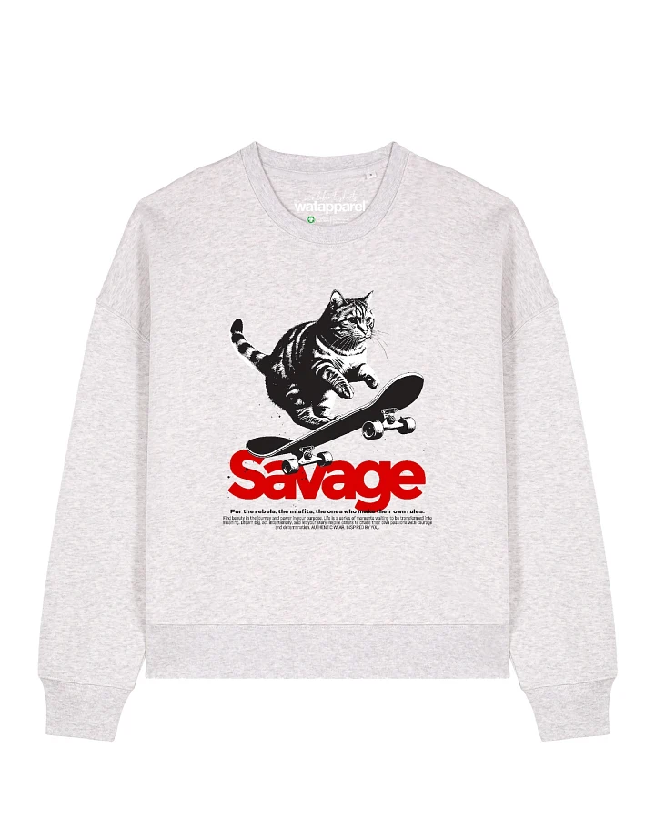 Watapparel Sweatshirt Savage Cat