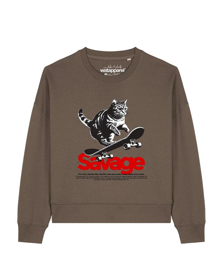 Watapparel Sweatshirt Savage Cat
