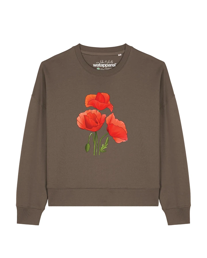 Watapparel Sweatshirt Poppy Flowers