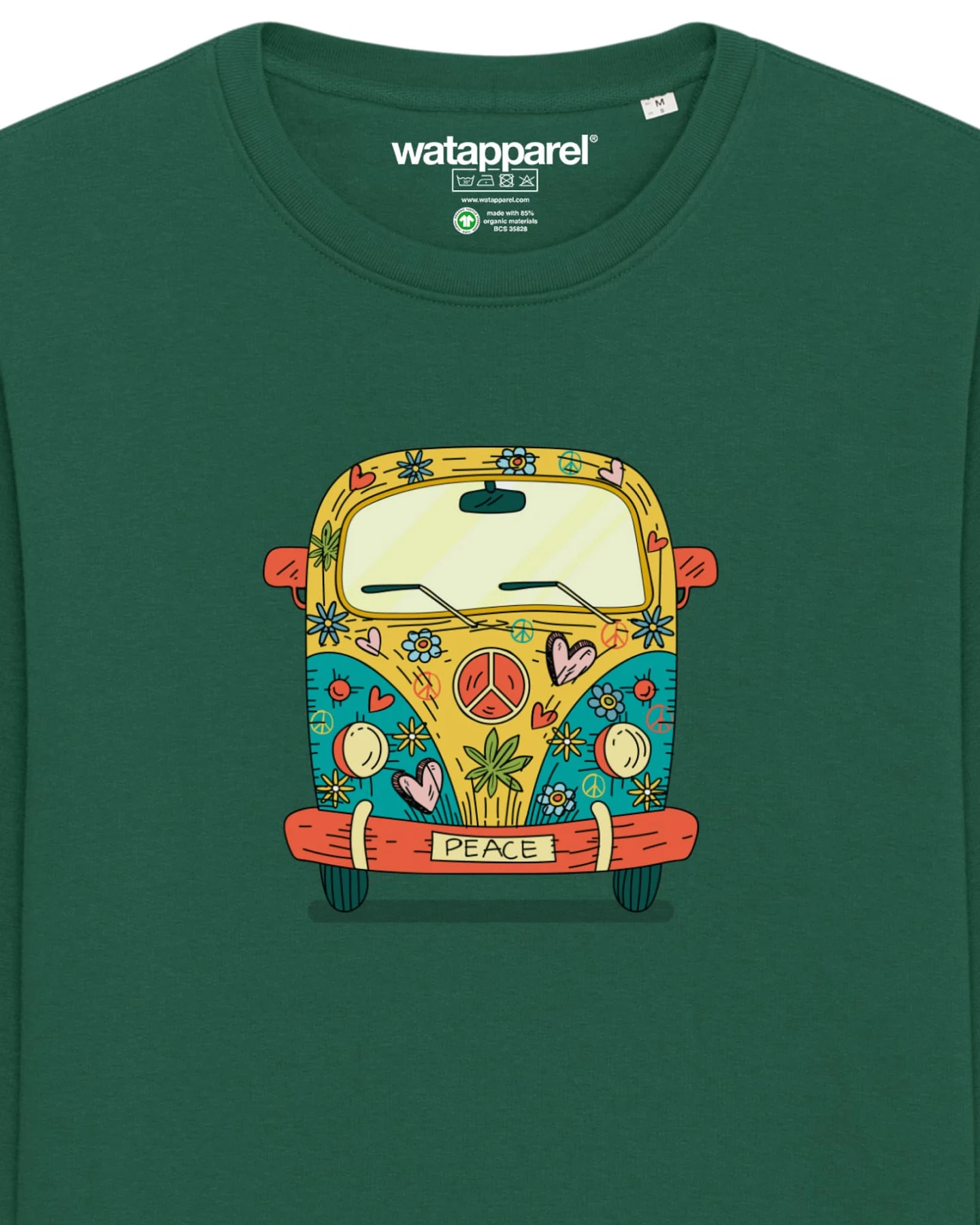 Watapparel Sweatshirt Hippies Bus – Ansicht 3