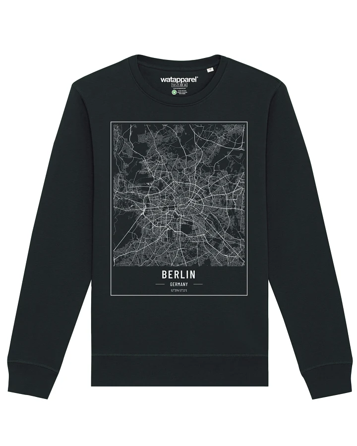 Watapparel Sweatshirt City maps Berlin Landkarte