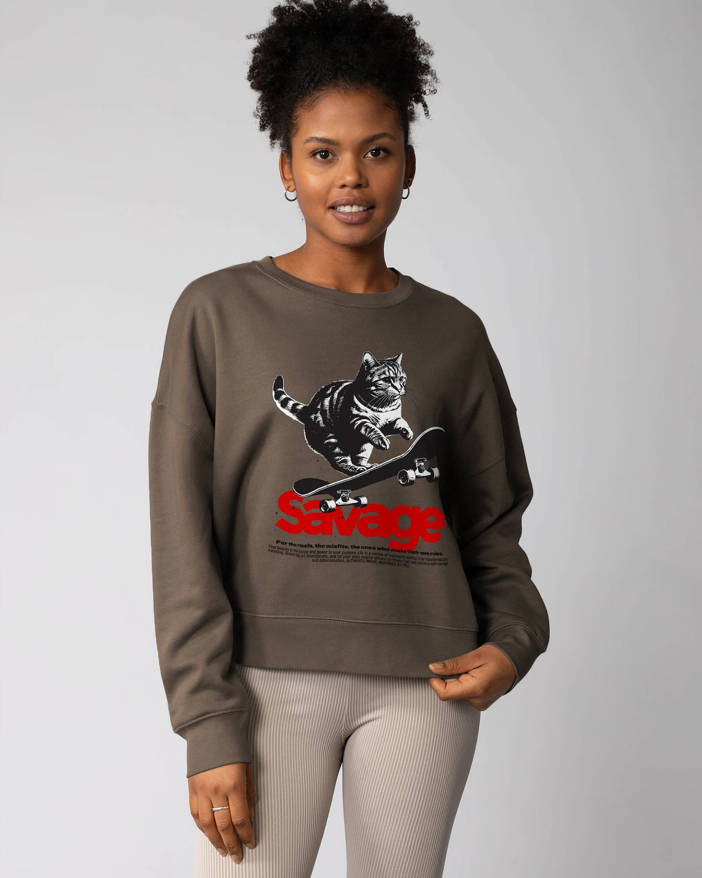 Watapparel Sweatshirt Savage Cat – Ansicht 2