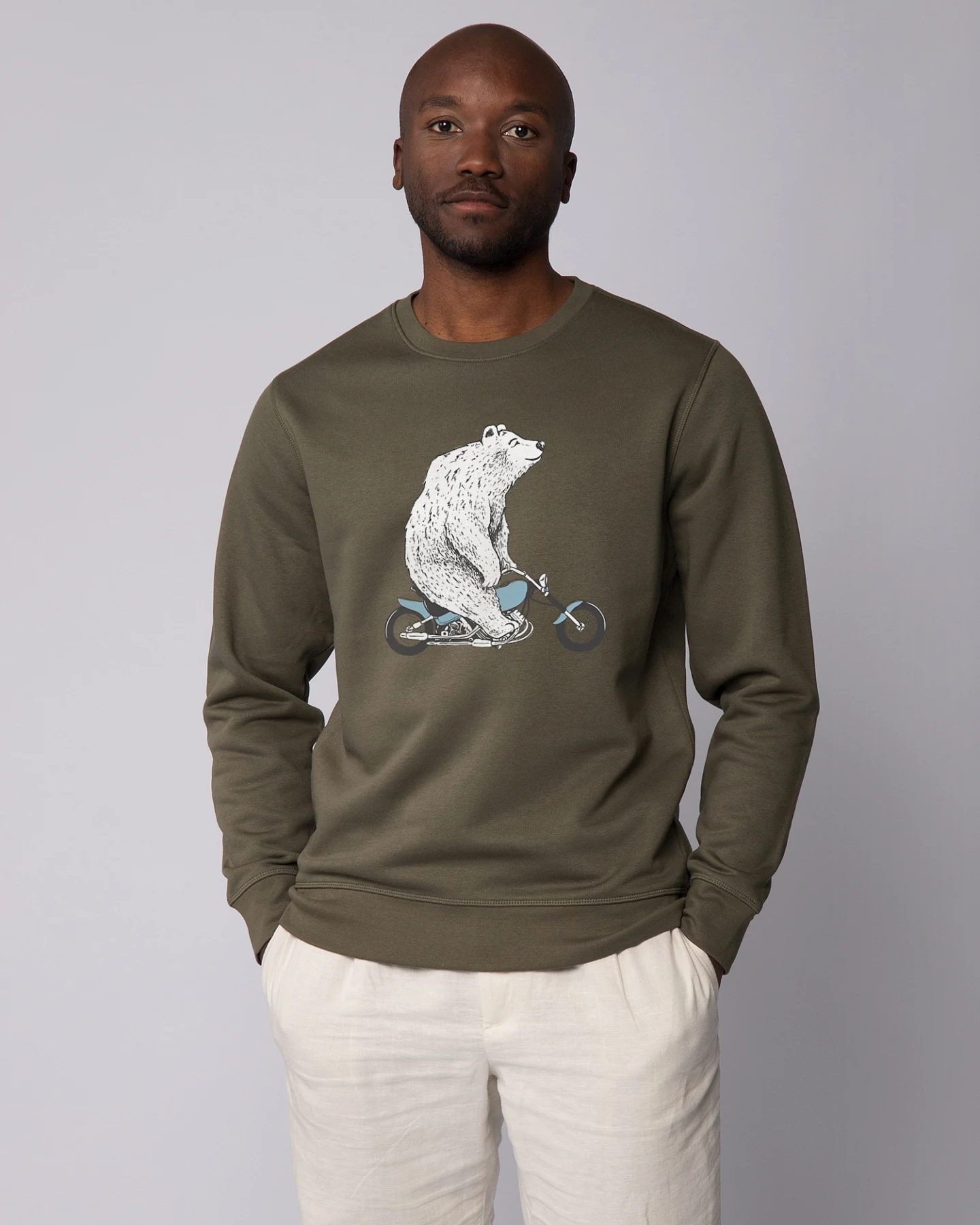 Watapparel Sweatshirt Bär auf Bike – Ansicht 2