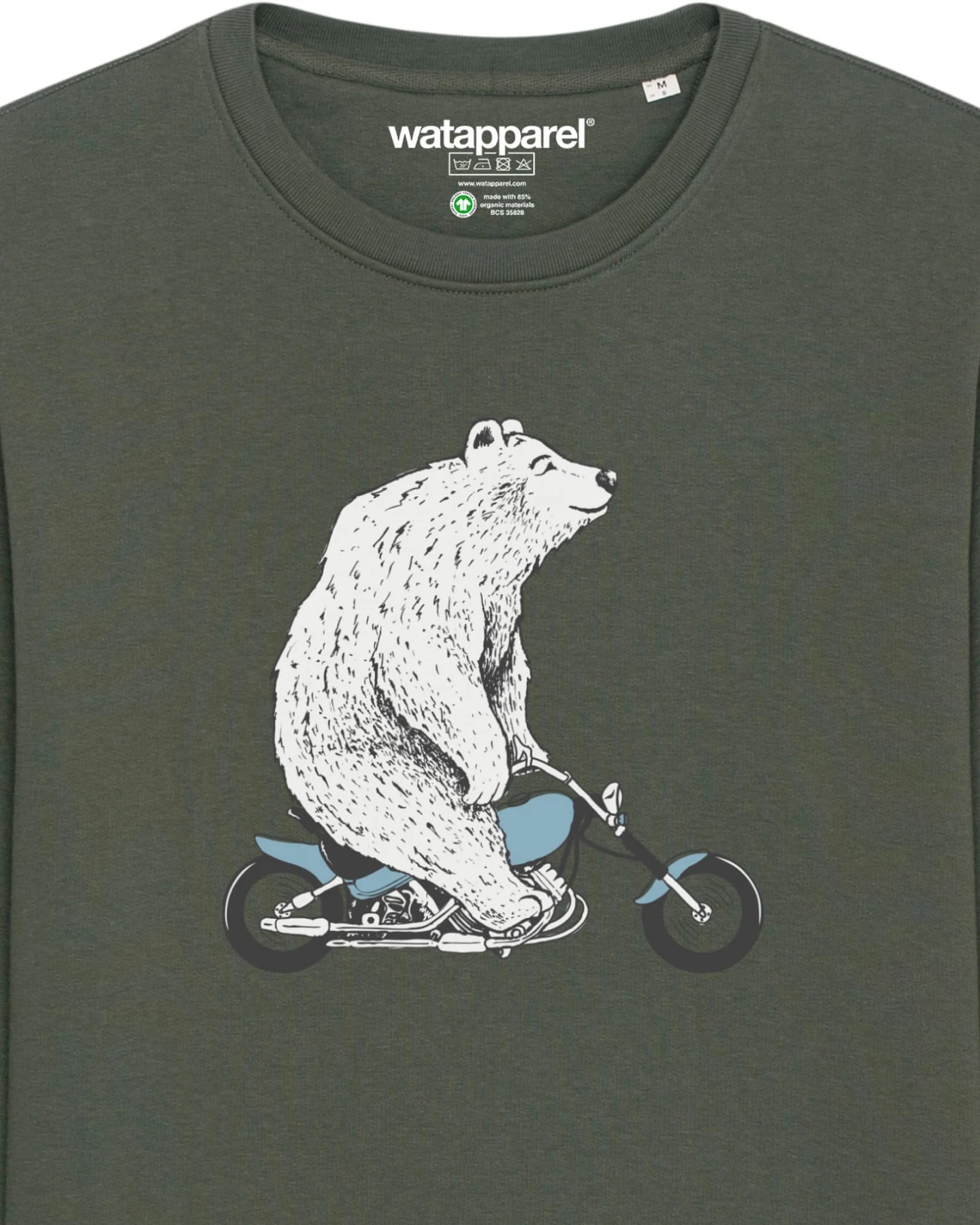 Watapparel Sweatshirt Bär auf Bike – Ansicht 3
