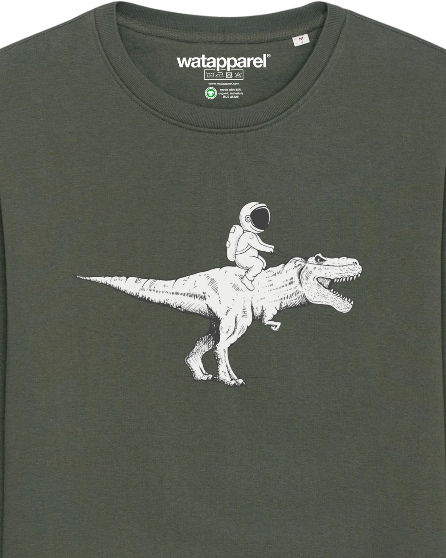 Watapparel Sweatshirt Astronaut on T-Rex – Ansicht 3