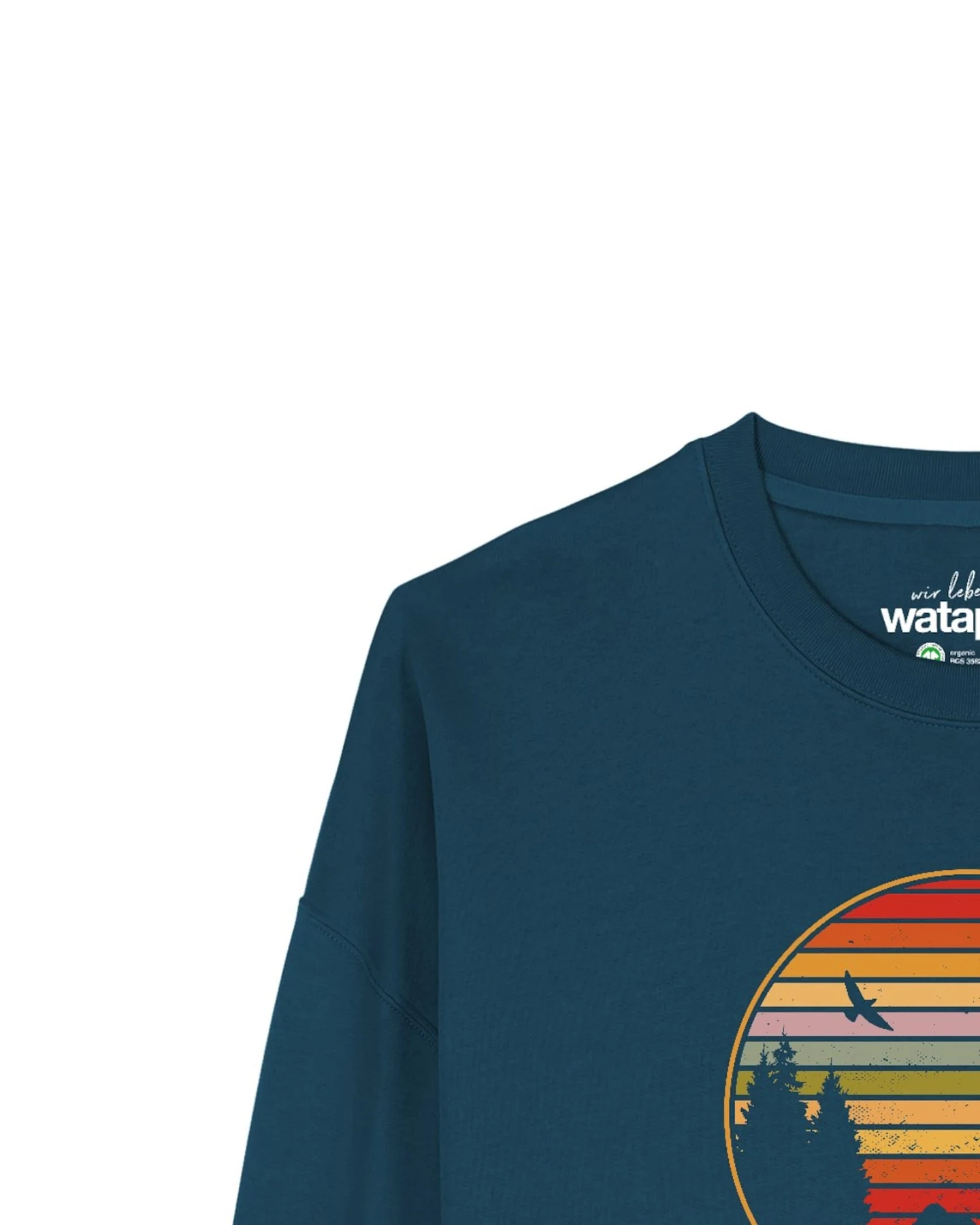 Watapparel Sweatshirt Sunset Berge & Tannen – Ansicht 3