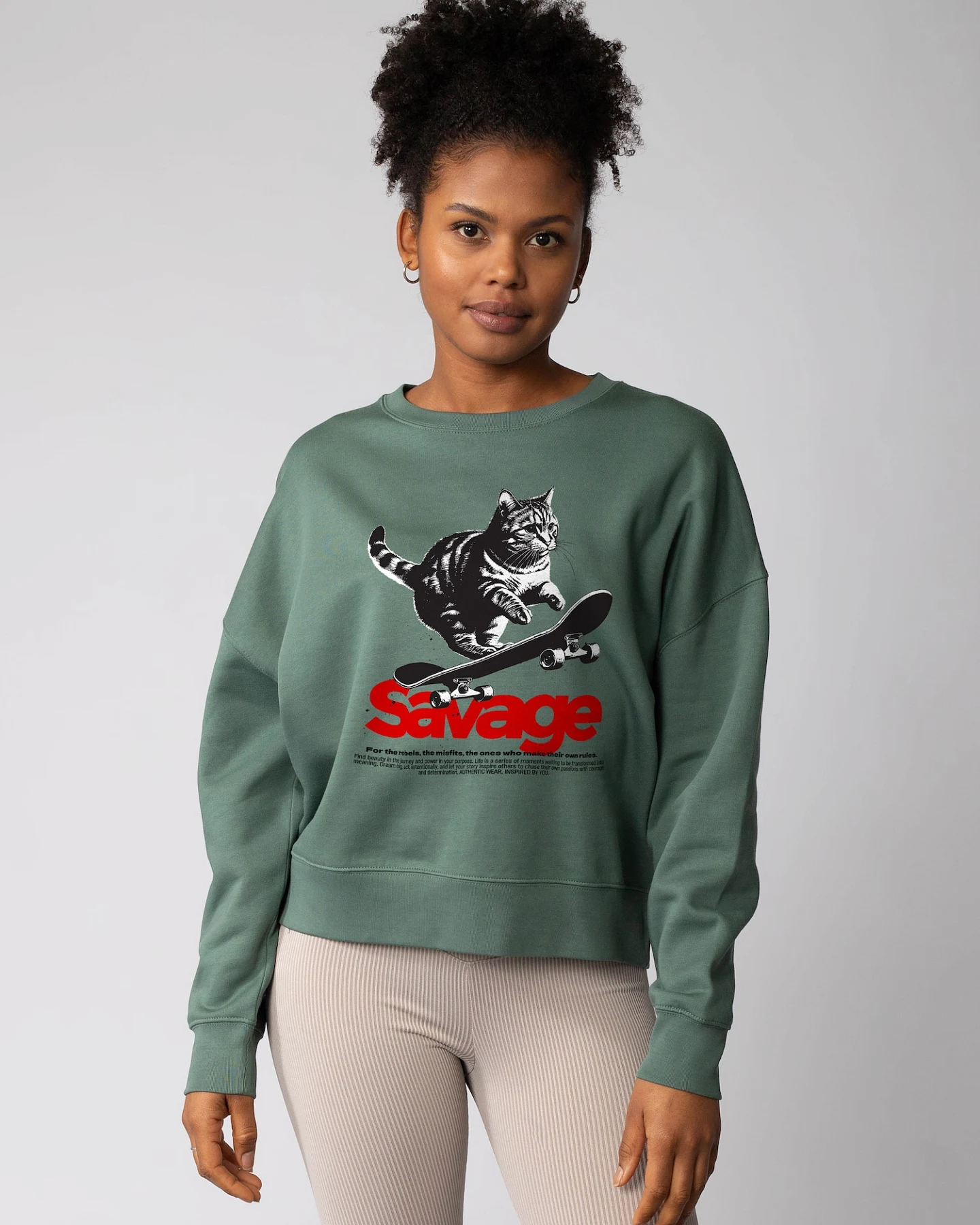Watapparel Sweatshirt Savage Cat – Ansicht 2