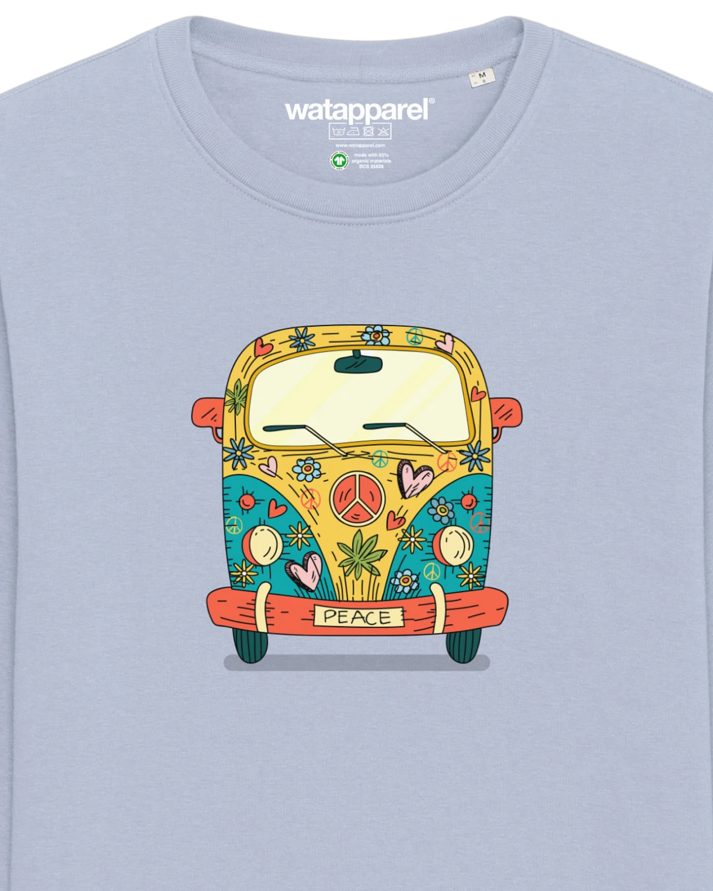 Watapparel Sweatshirt Hippies Bus – Ansicht 3