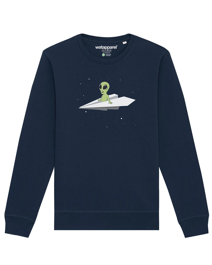 Watapparel Sweatshirt Alien on a paper plane