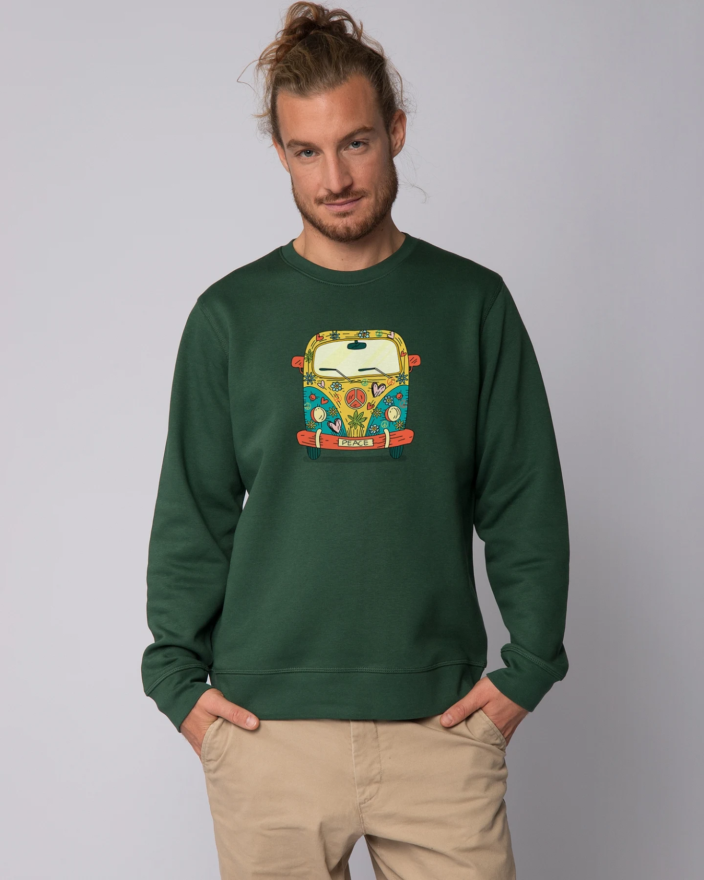 Watapparel Sweatshirt Hippies Bus – Ansicht 2