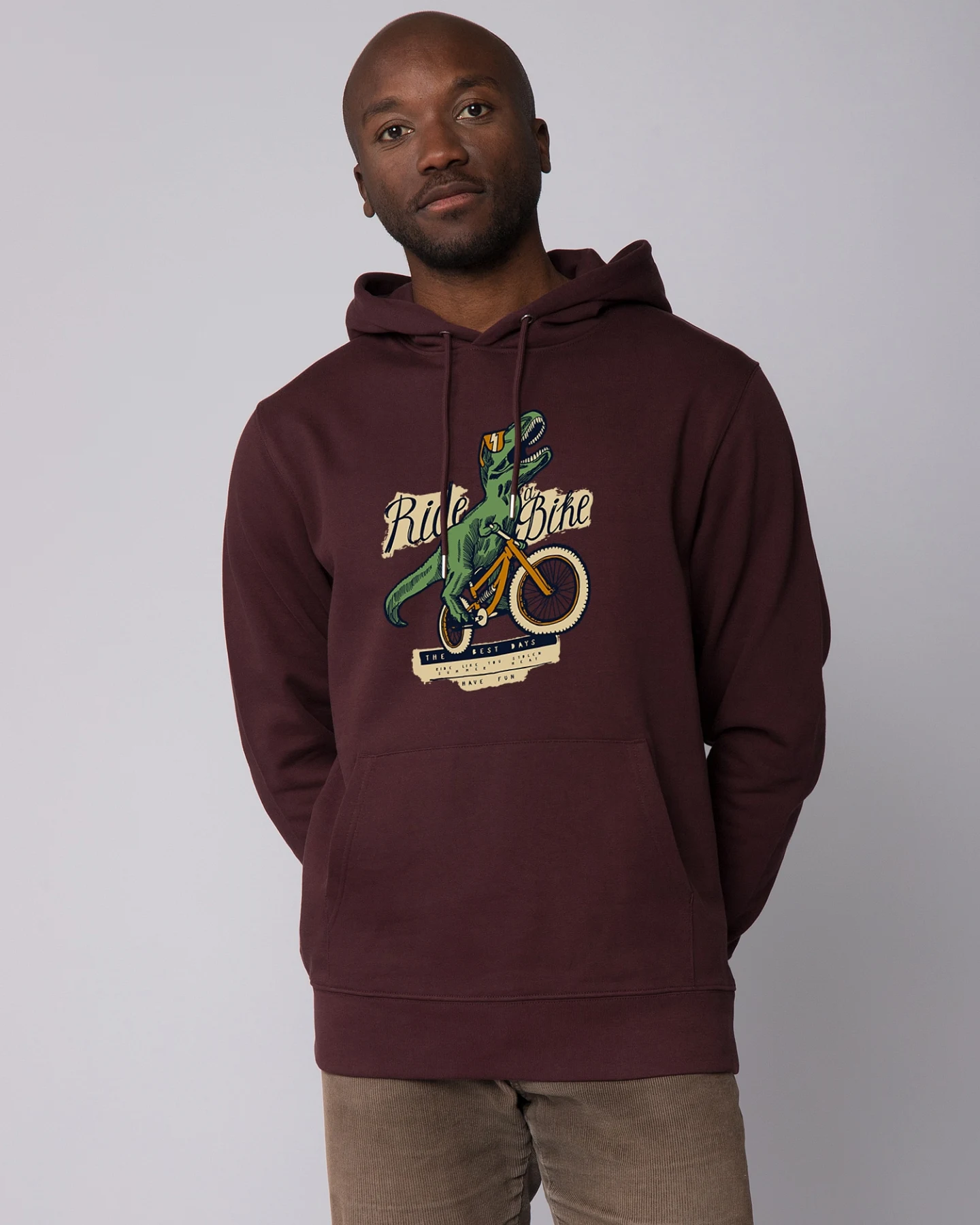 Watapparel Sweatshirt T-Rex Fahrrad – Ansicht 2