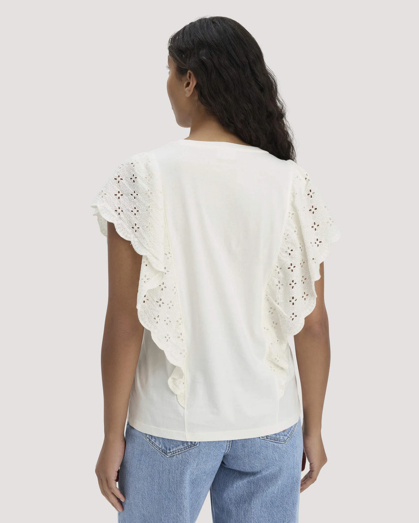 hessnatur Damen Boho T-Shirt Regular aus Bio-Baumwolle - weiß - Größe 34 – Ansicht 3