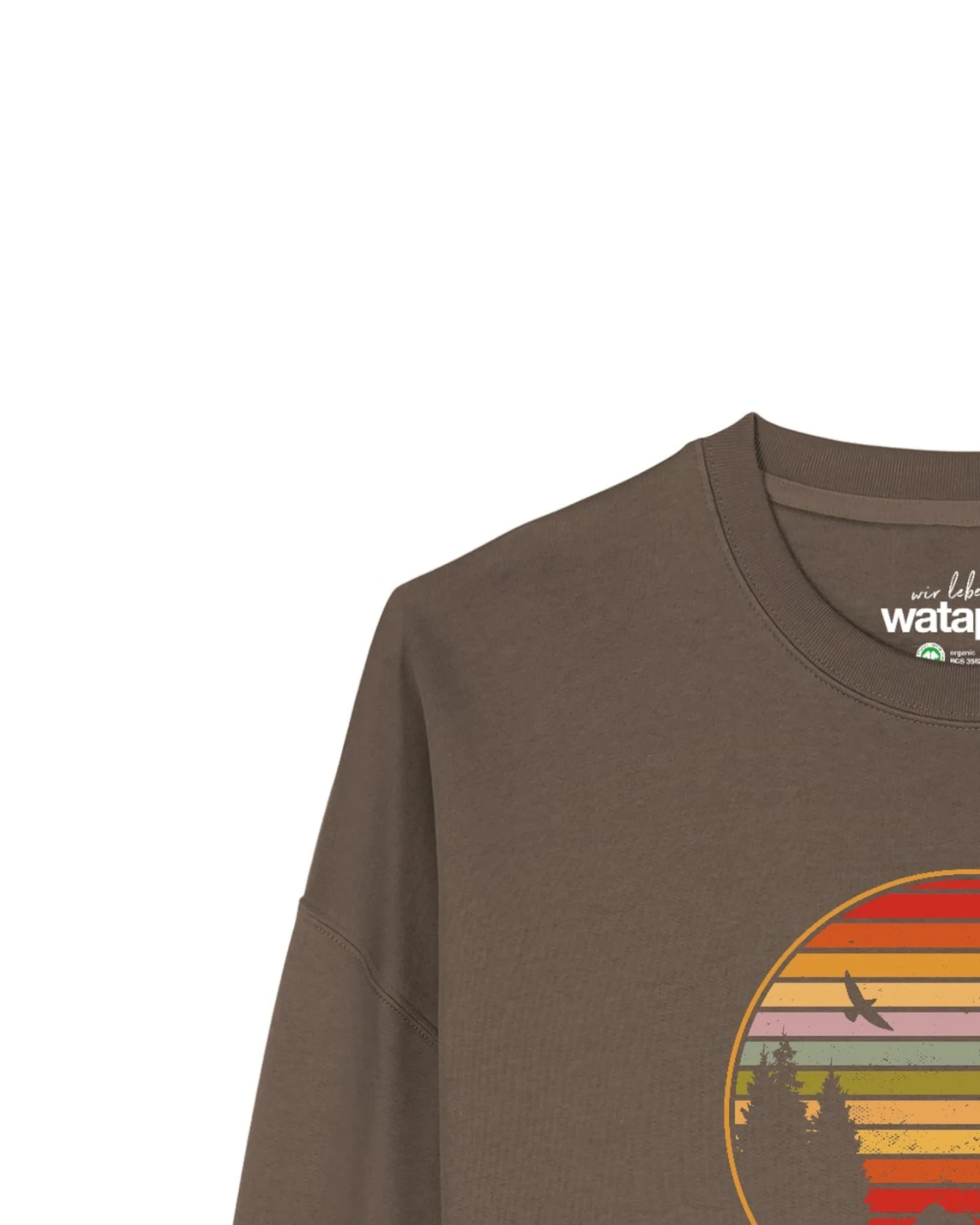 Watapparel Sweatshirt Sunset Berge & Tannen – Ansicht 3
