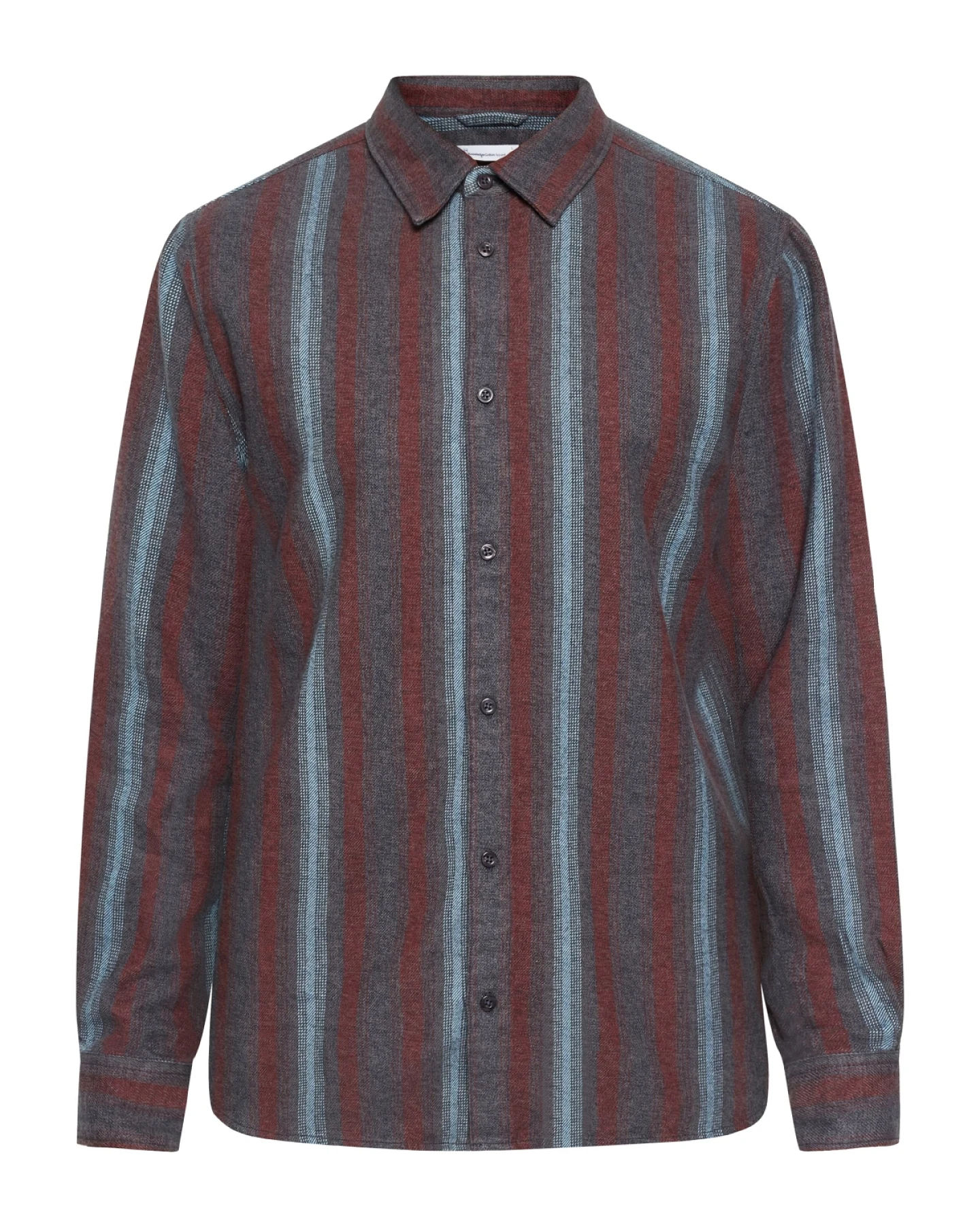 Hemd Loose Striped Flannel Blau – Ansicht 5