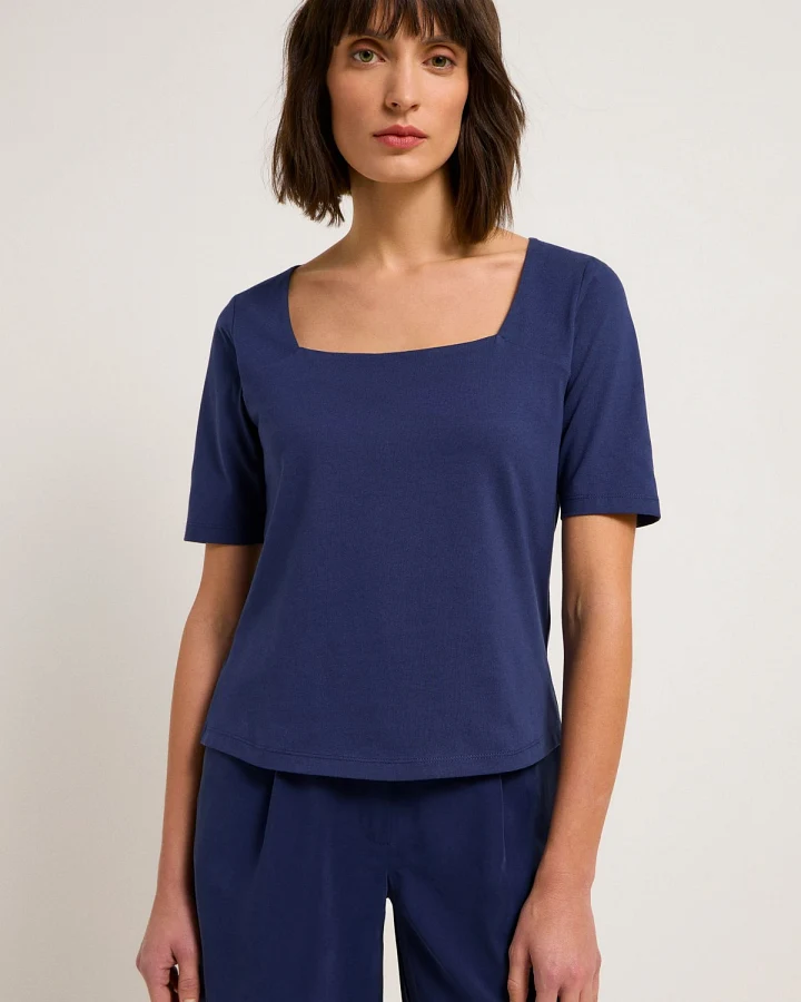 Halbarmshirt Blau