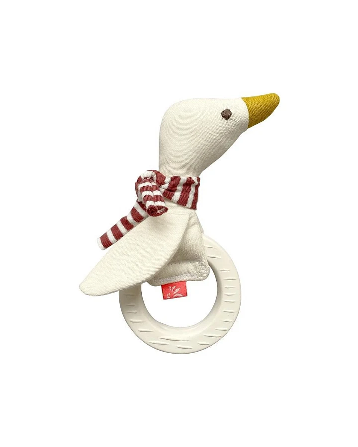Beißring mit Gans 15,5 x 10,5 x 3 cm